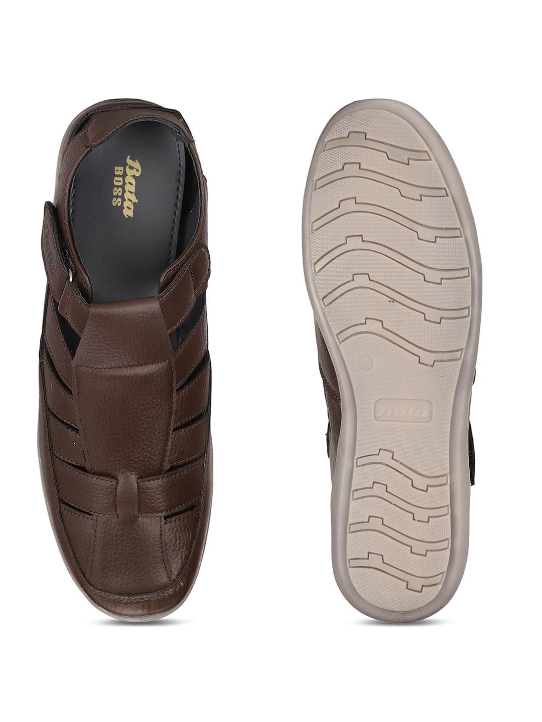 Bata Men's Brown Slip-on Fisherman Sandal - Image 4