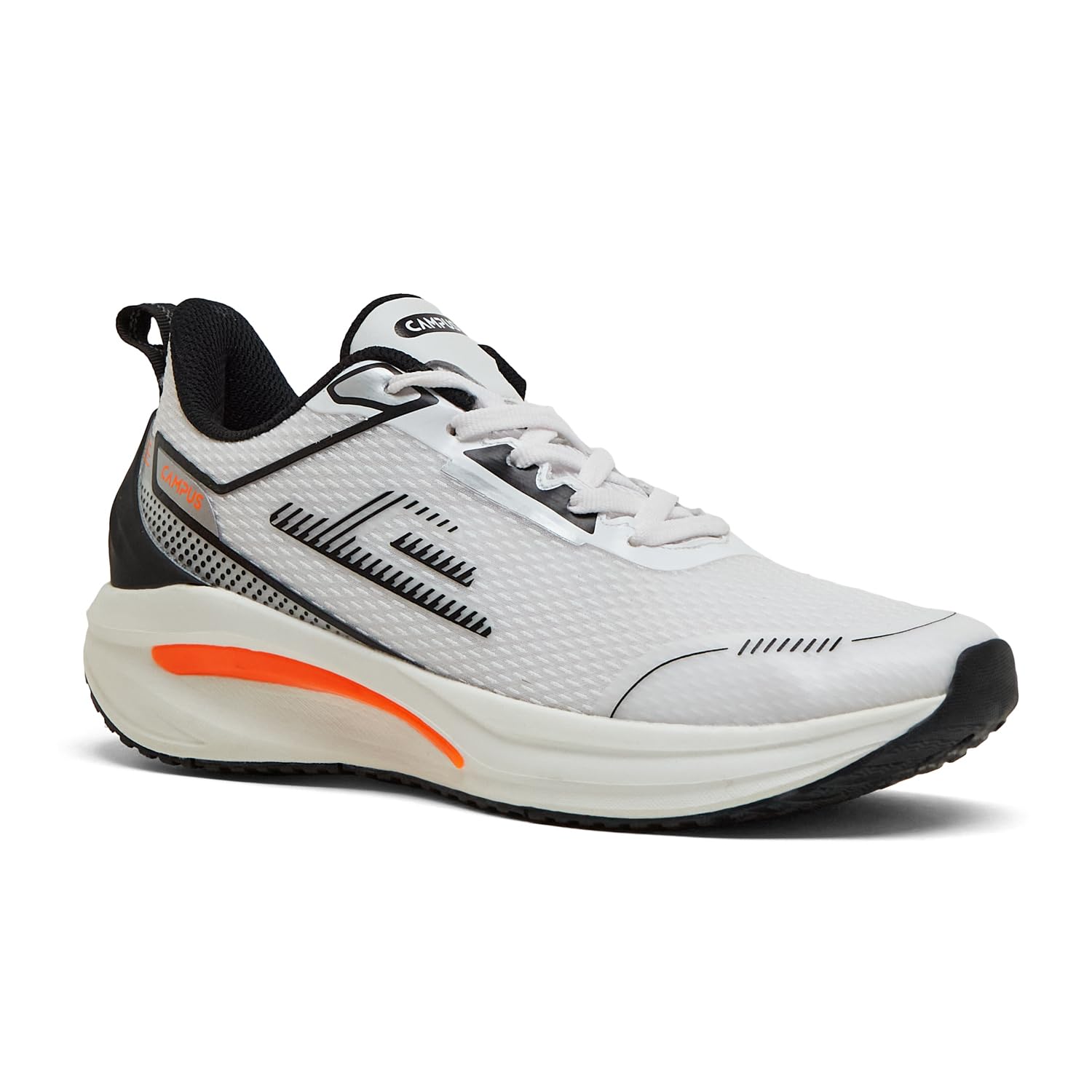 Campus Men STRUT Running Shoes - White/Black