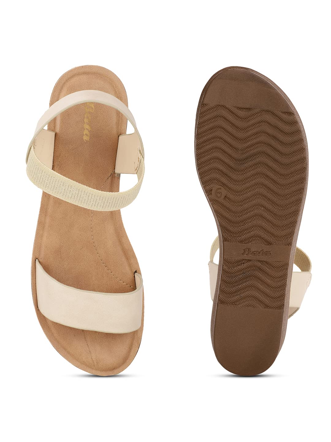 Bata Women's Wedge Heel Sandal - Beige - Image 4