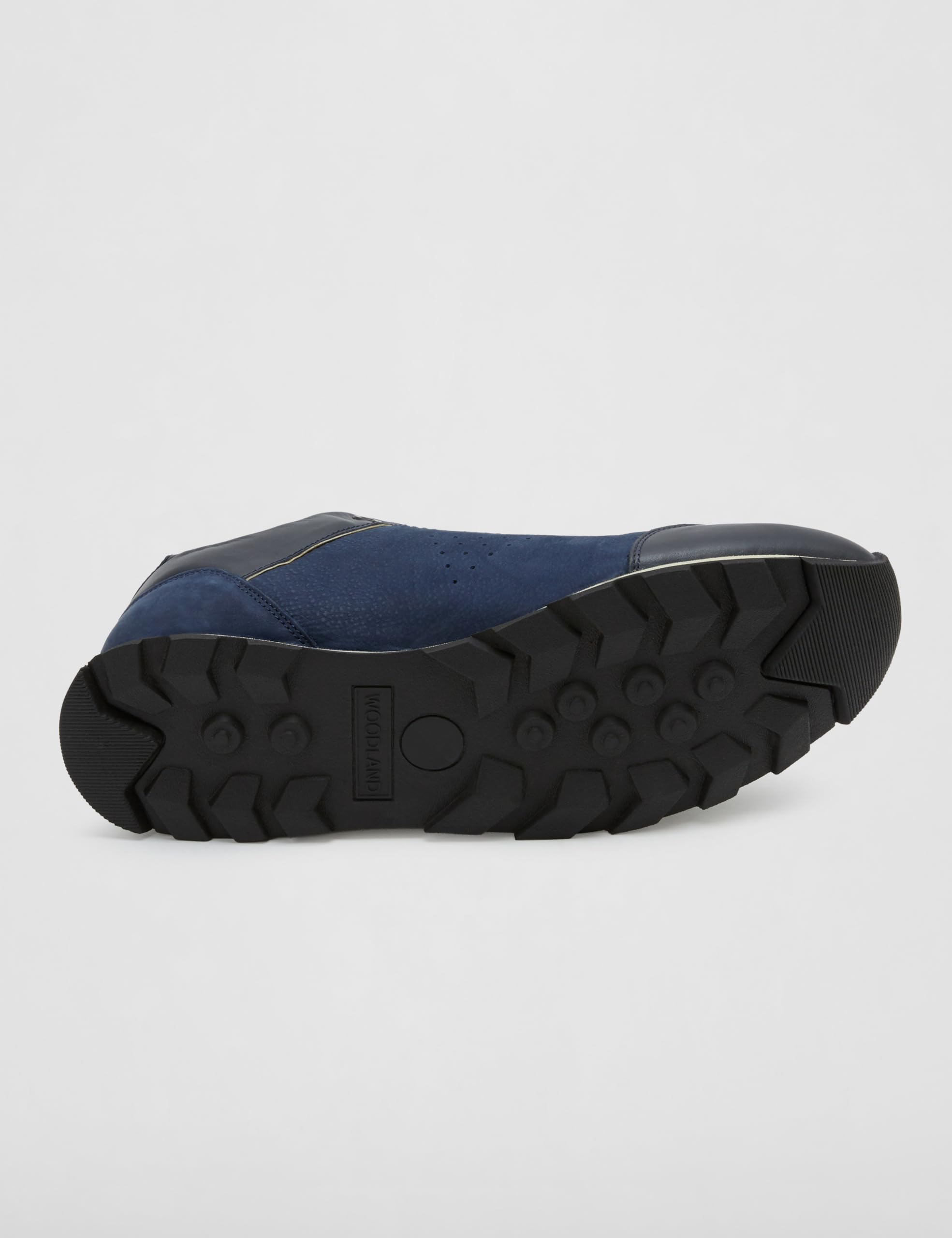 Woodland Men's Navy Leather Sneaker - Image 3