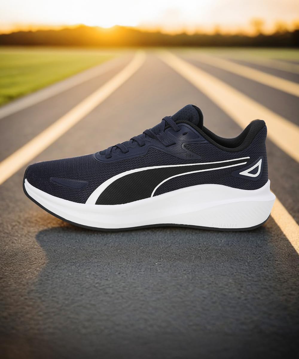 Puma Skyrocket Lite Navy Black White Running Shoe for Men - Image 2
