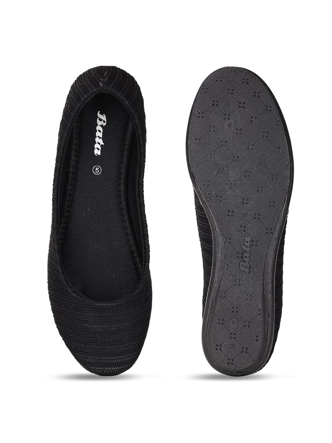 Bata Women's Slip-on Ballet Flat - Black - Image 5