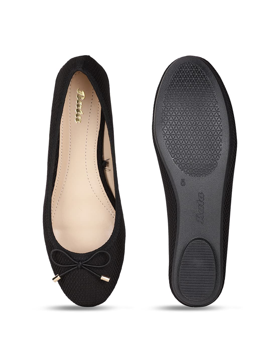 Bata Women's Slip-on Ballet Flat - Black - Image 5