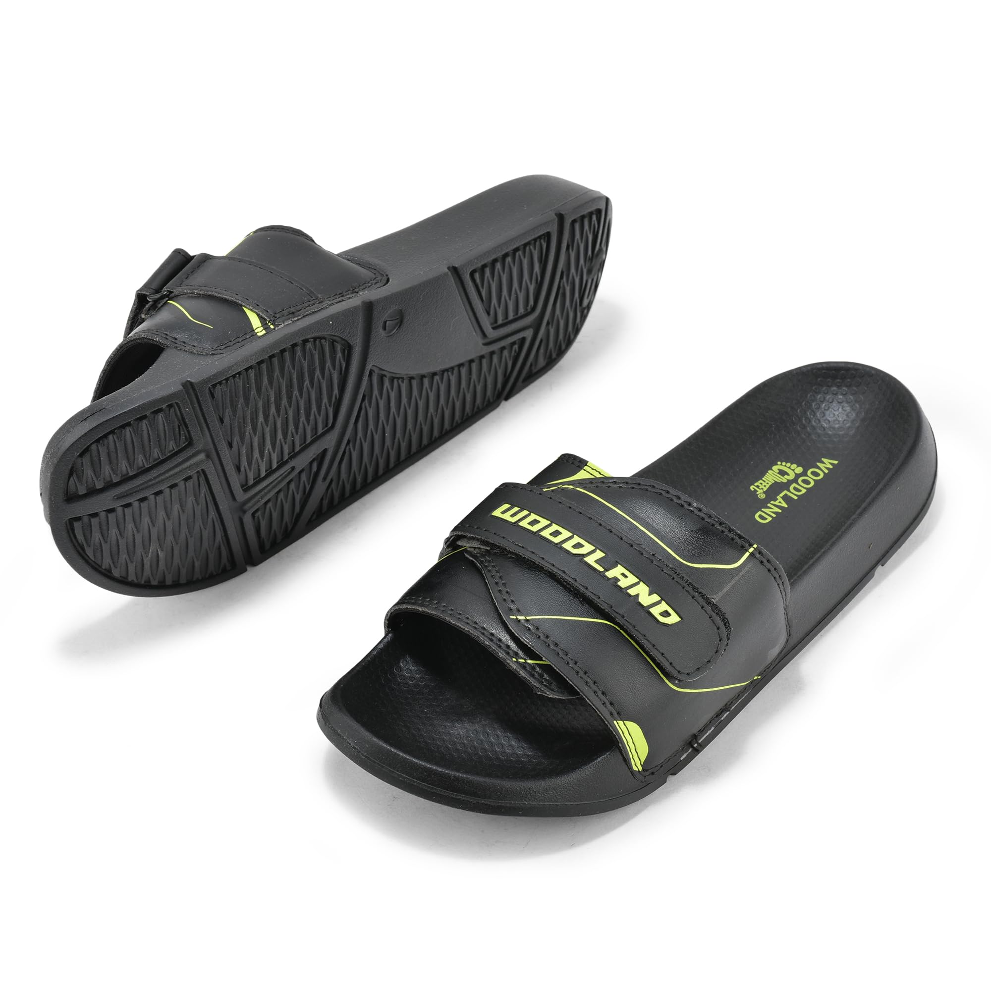 Woodland Men's Black PU Slipper - Image 5