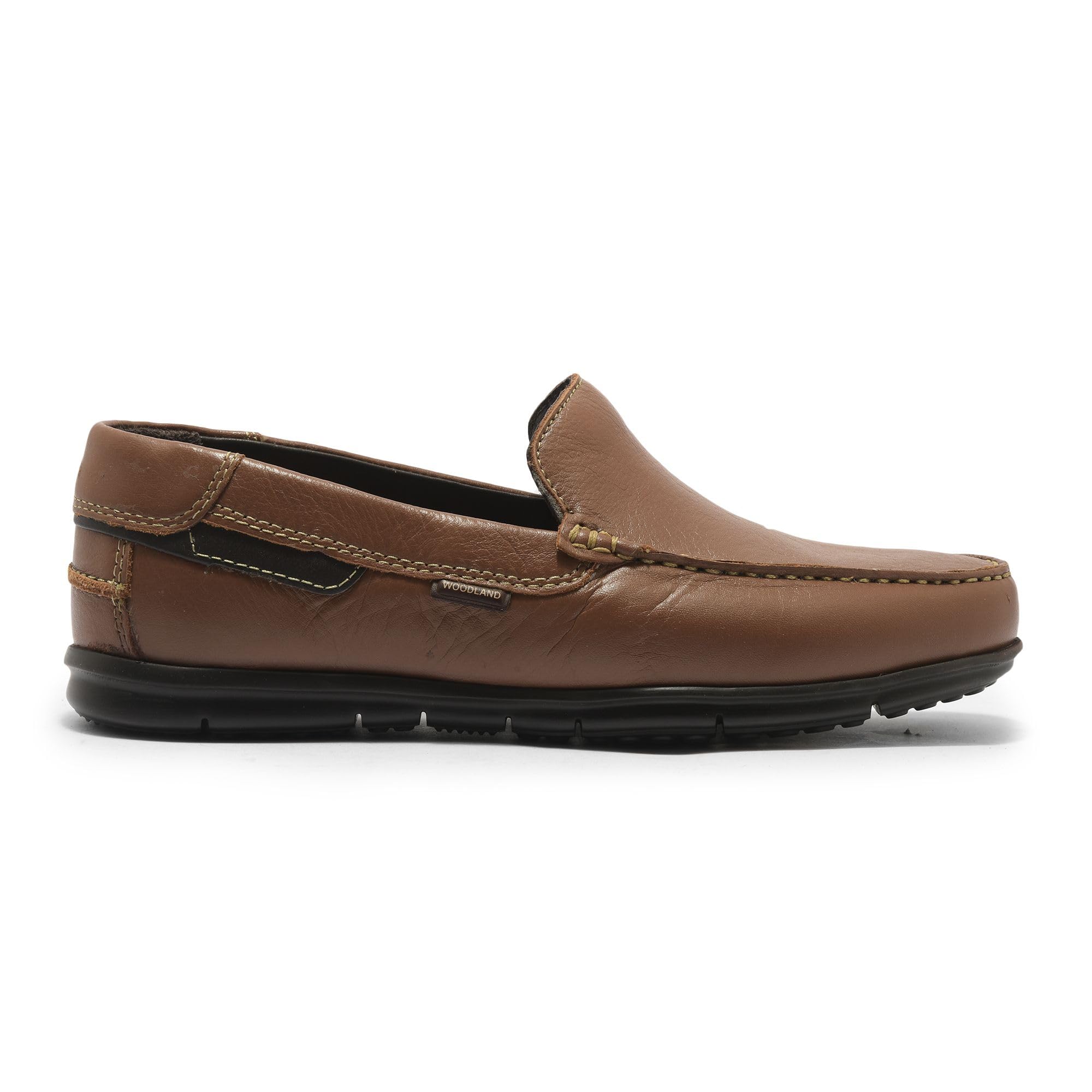 Woodland Men's Tan Leather Loafers - Image 2