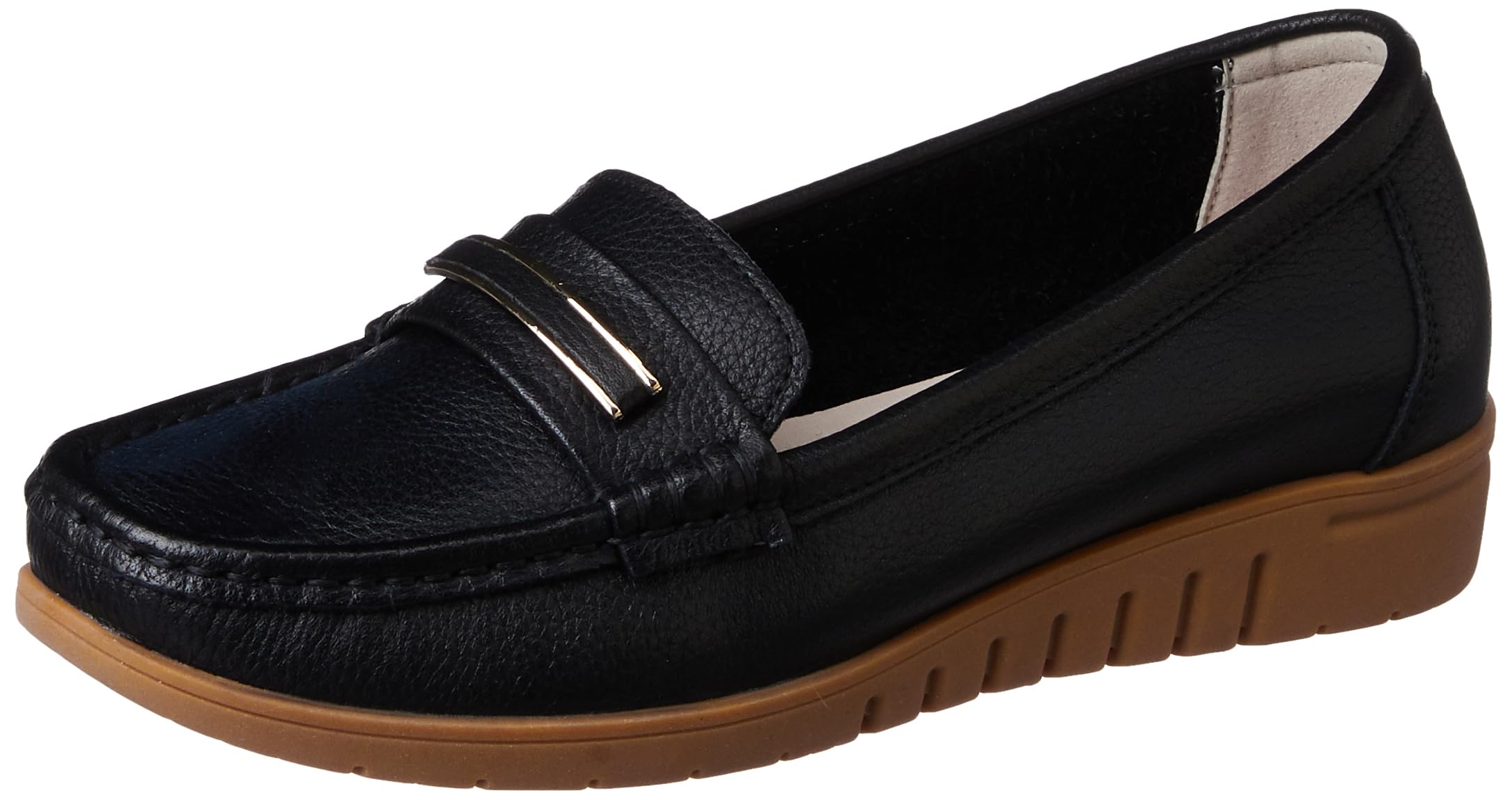Woodland Women's Leather Casual Shoes - Black