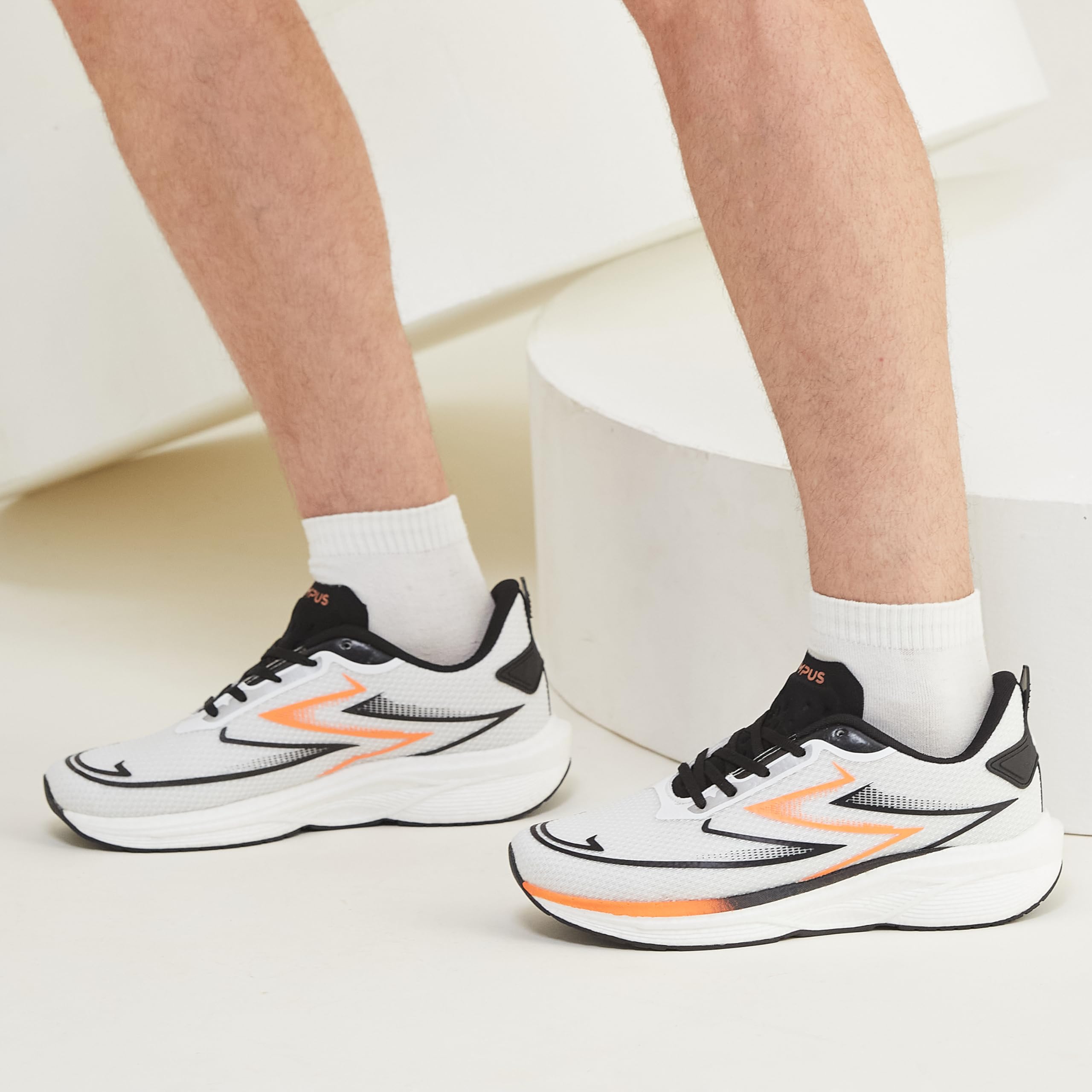 GREG PRO Running Shoes for Men - WHT/BLK - Image 3