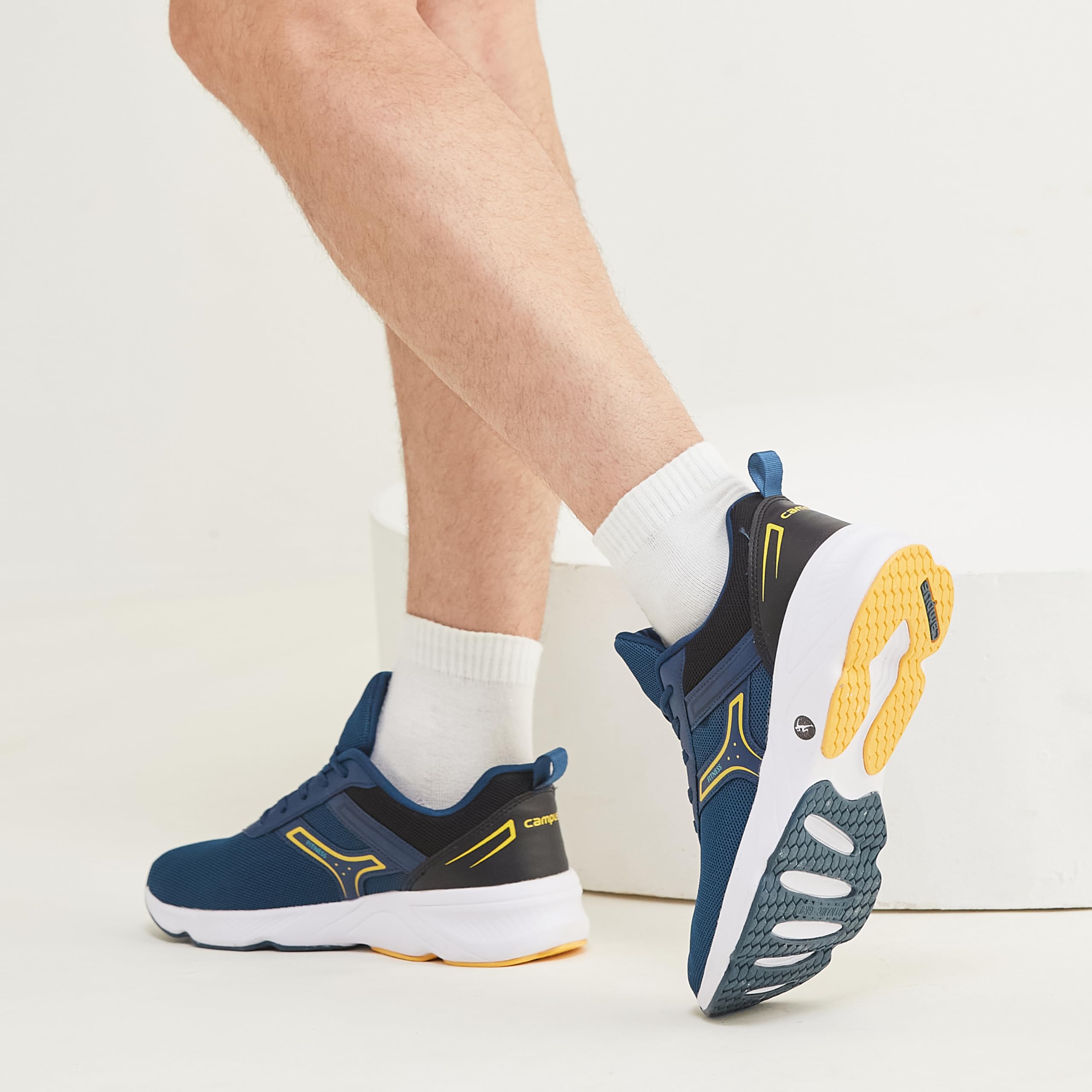 Campus Men's Hurricane Running Shoes - BT.GRN/BLK - Image 3