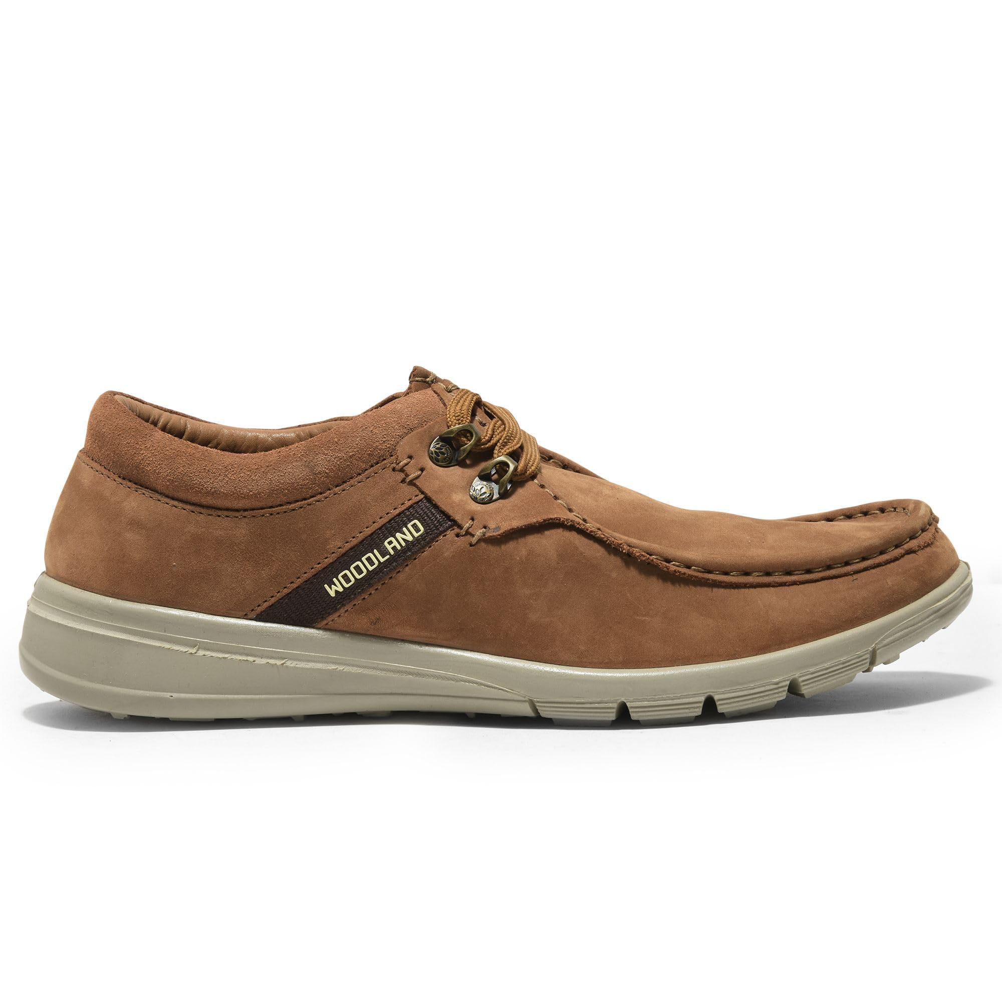 Woodland Men's Cashew Brown Leather Casual Shoe - Image 2