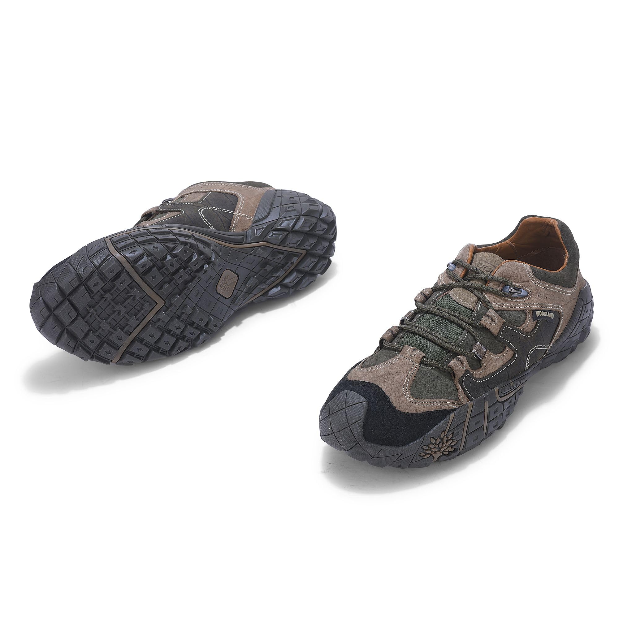 Woodland Men's Green Leather Boat Shoes - Image 4