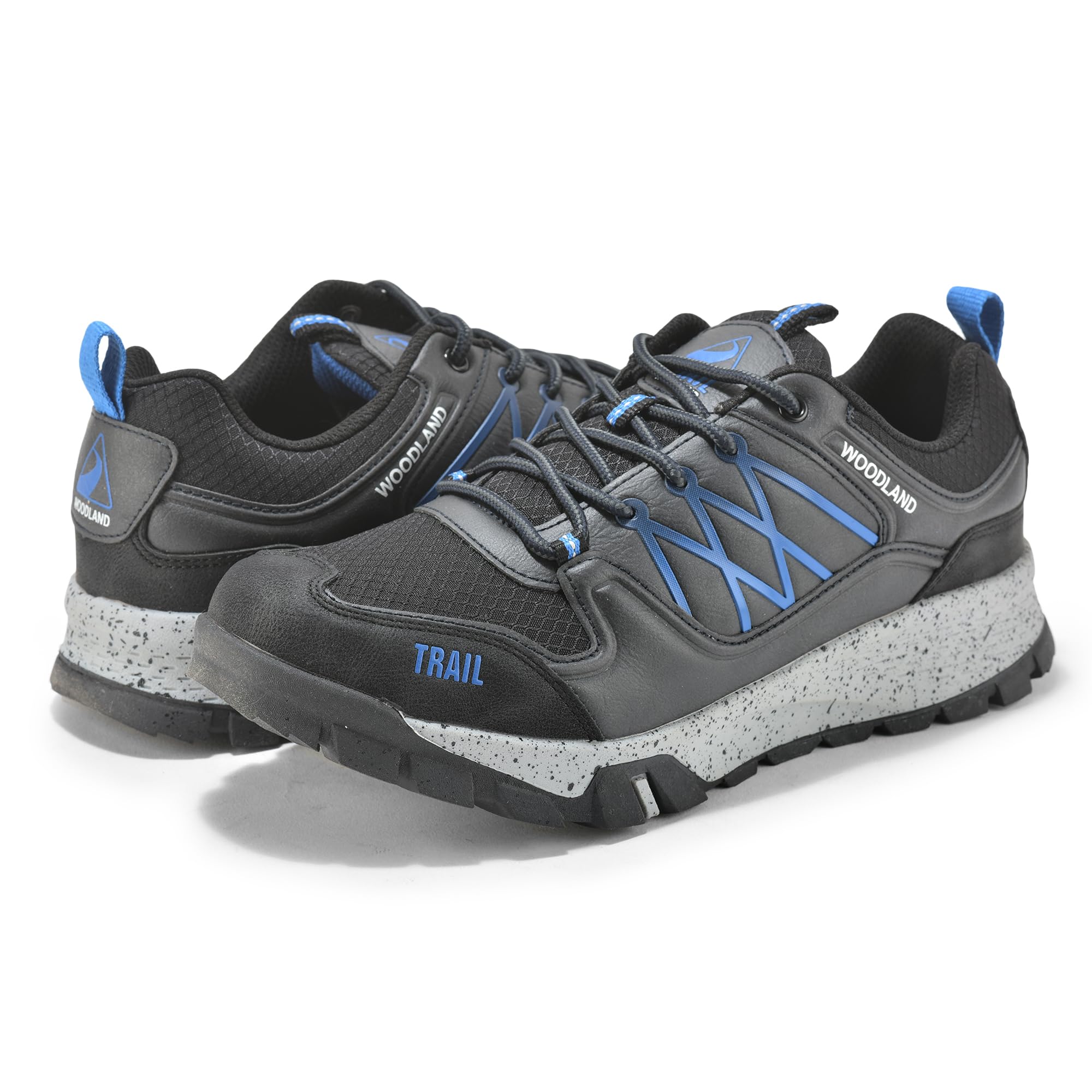 Woodland Men's Black Mesh Sports Shoes - Image 4