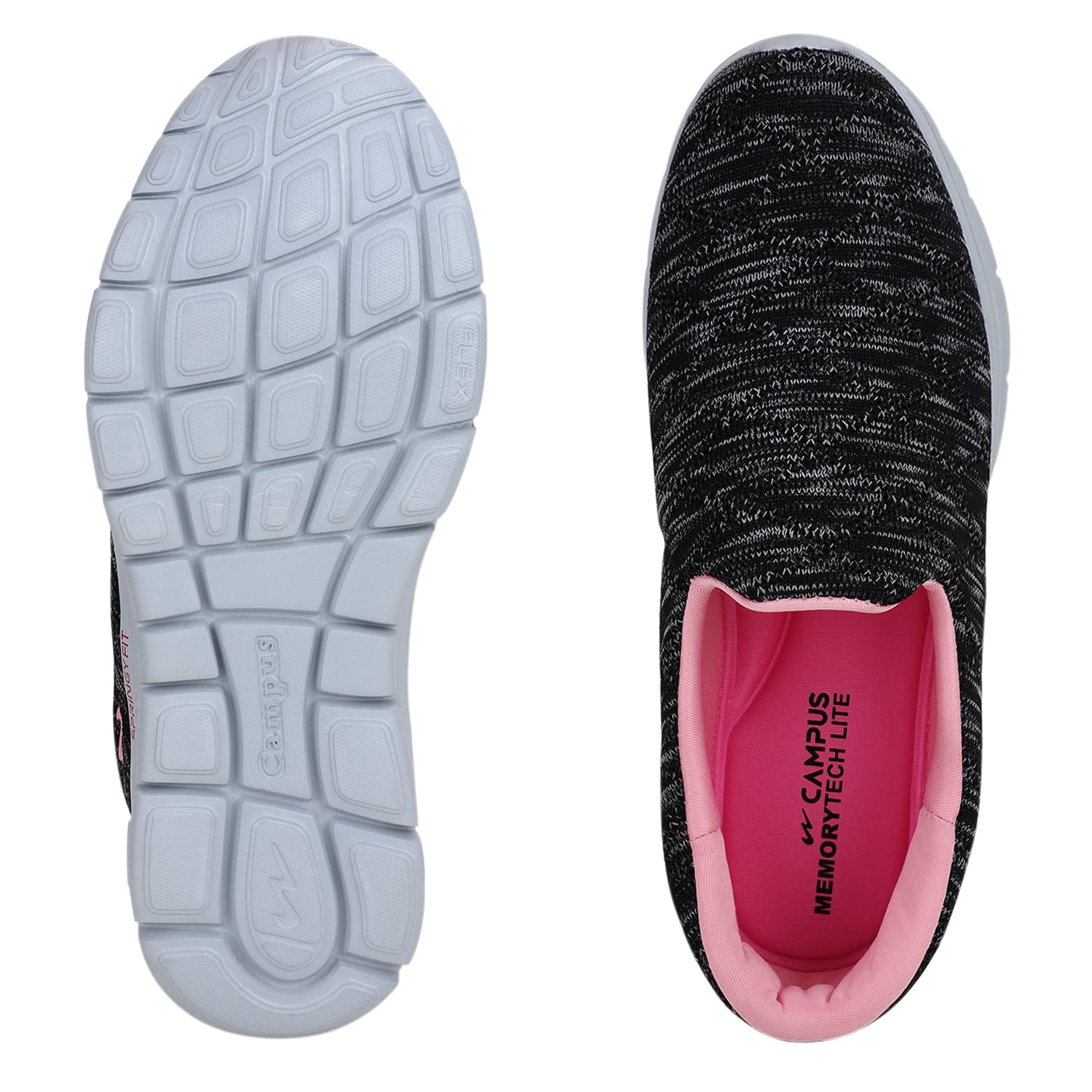 Campus Women's Fabia Walking Shoes - Black - Image 5