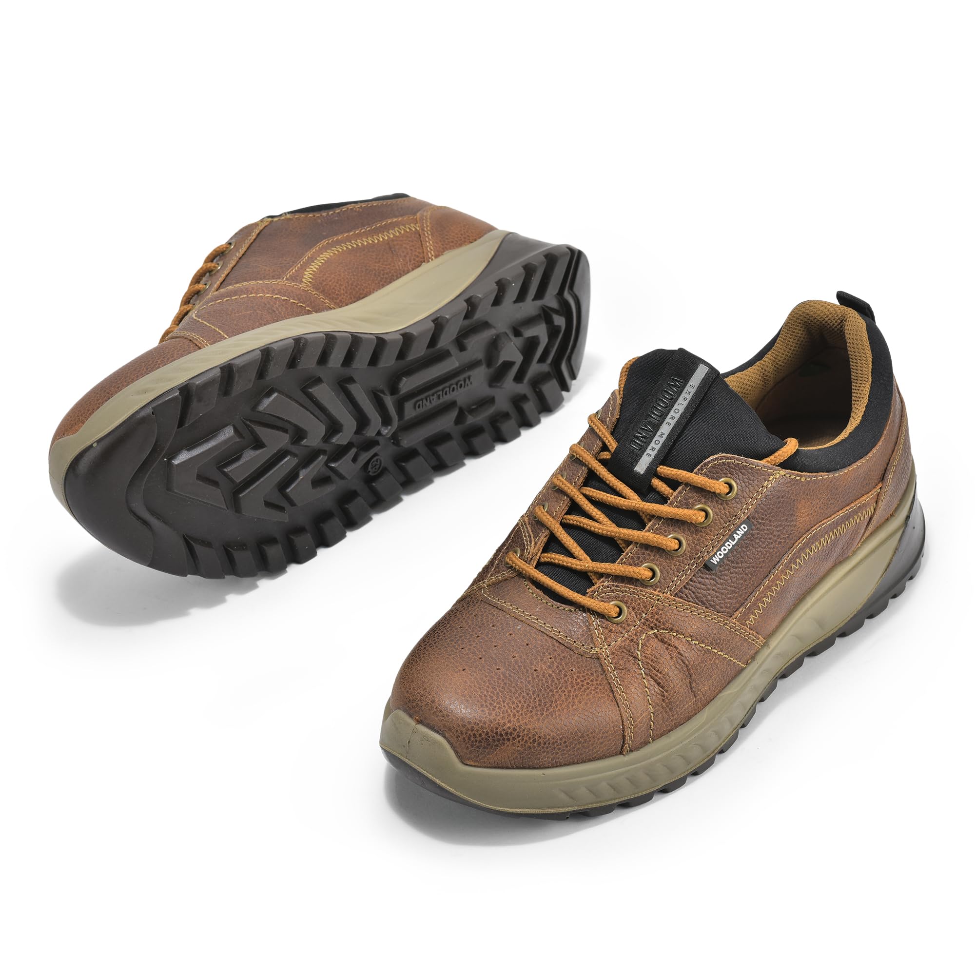 Woodland Men's Camel Nubuk Casual Shoes - Image 5