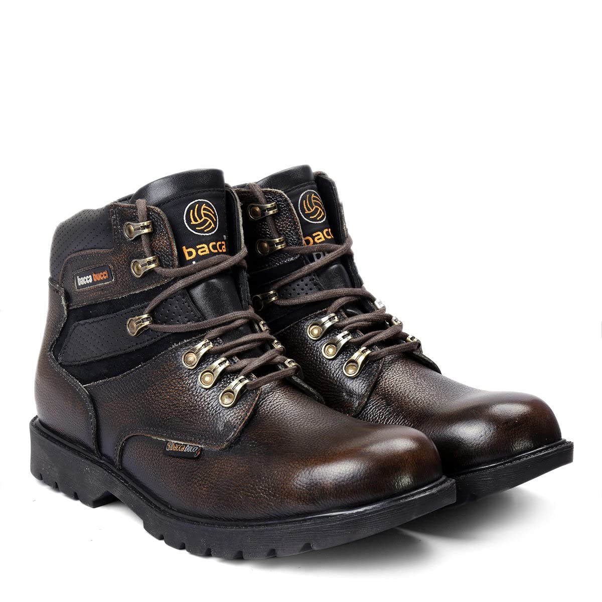 Bacca Bucci Men's Steel Toe Boots - Brown - Image 5