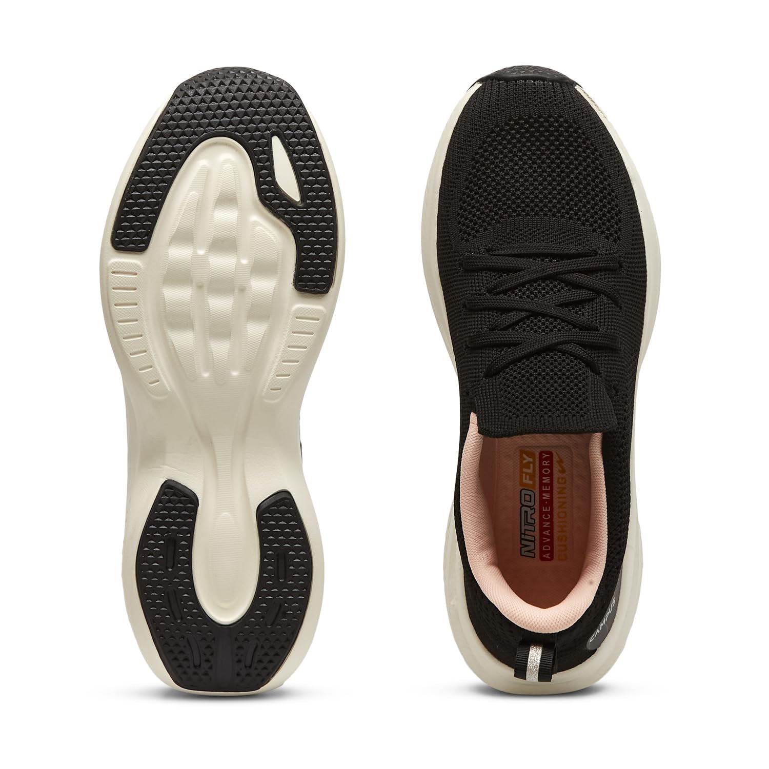 Campus Willo Walking Shoes for Women - BLK/Peach - Image 5