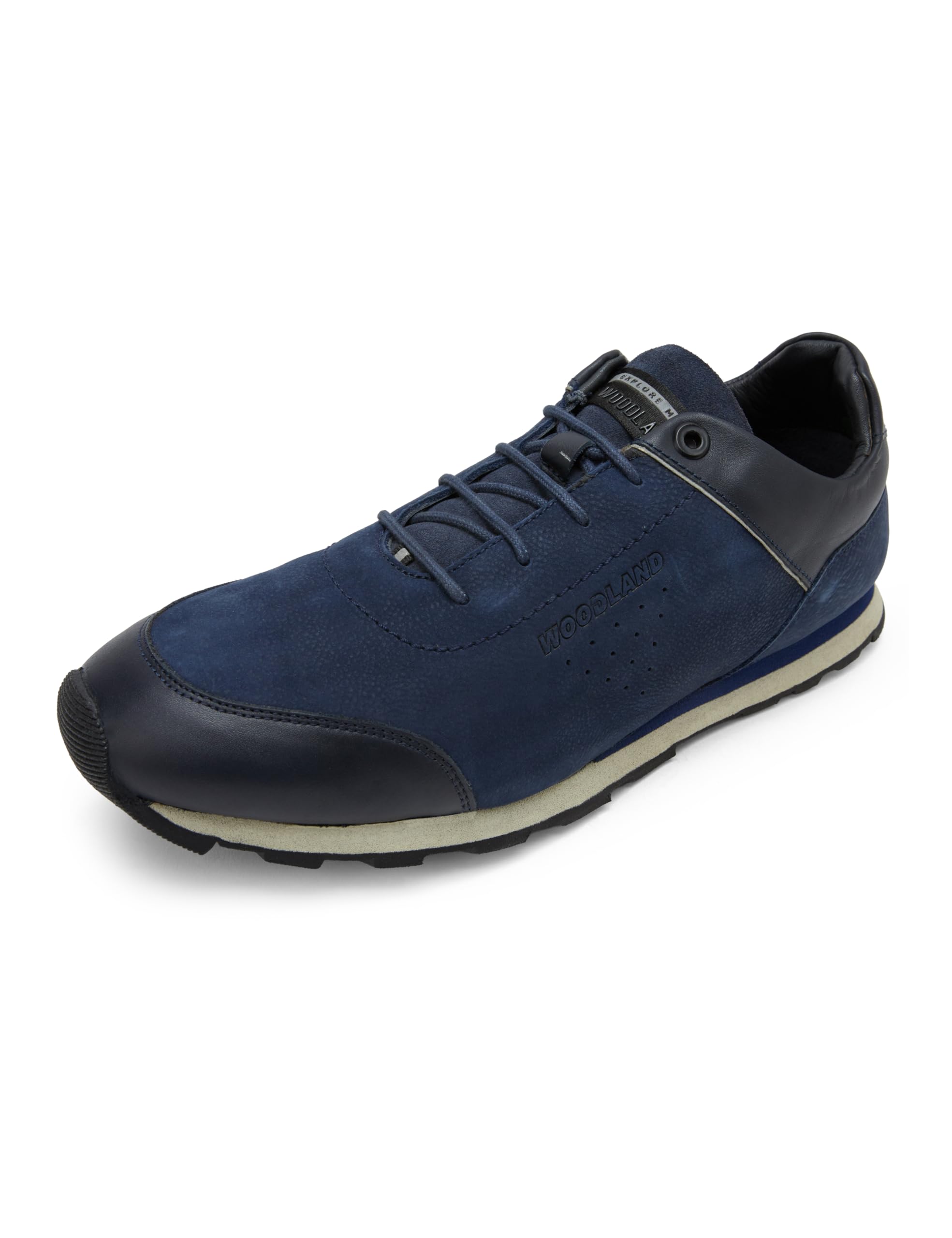 Woodland Men's Navy Leather Sneaker