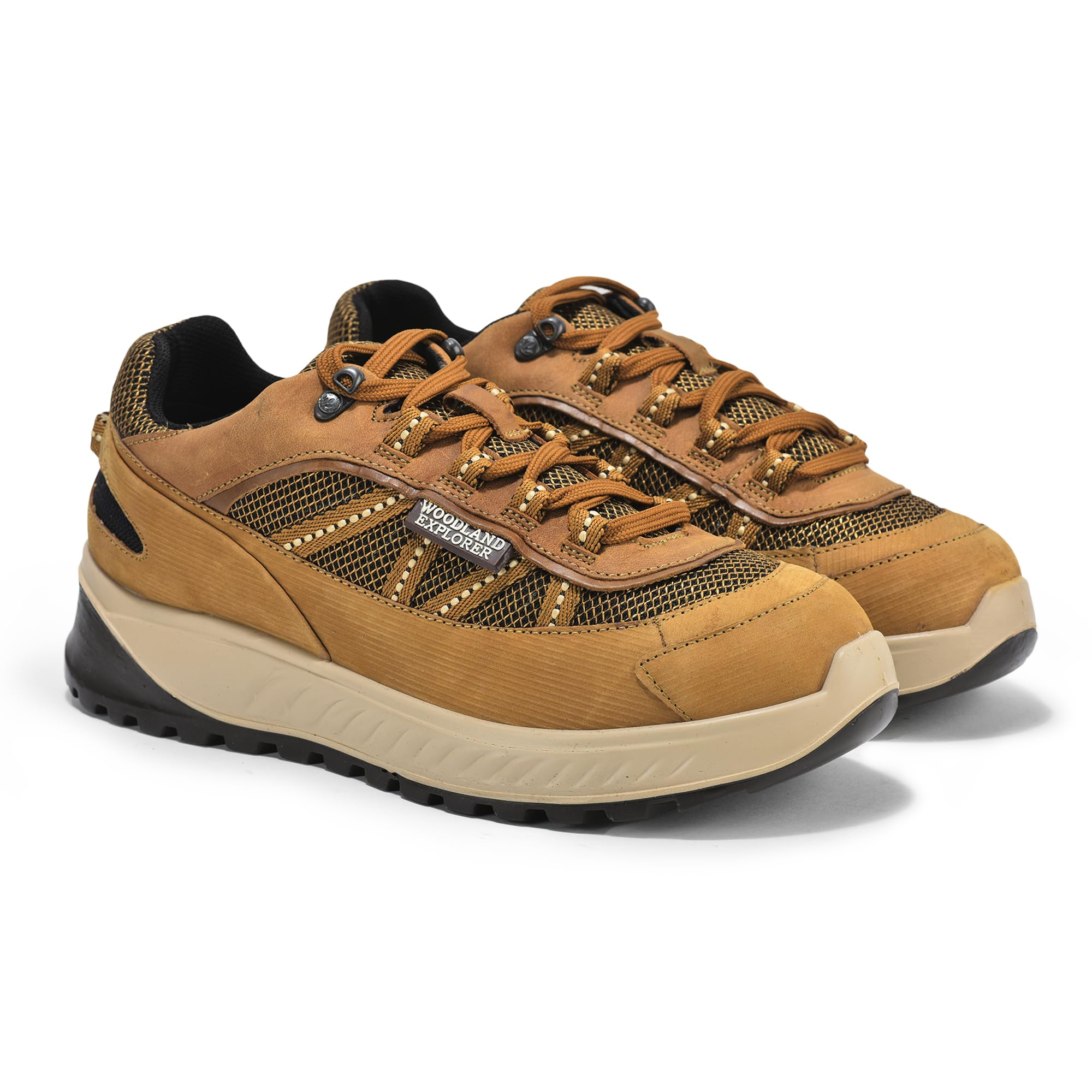 Woodland Men's Camel Nubuk Casual Shoes - Image 2