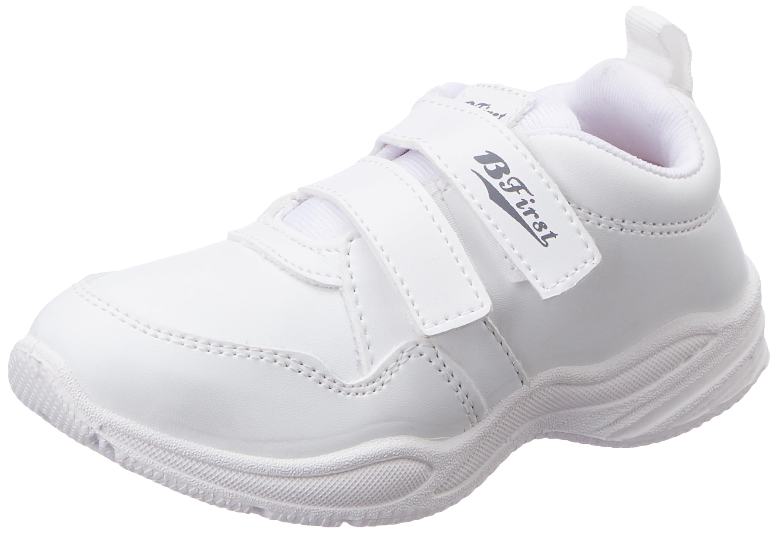 Bata Unisex White Velcro School Shoes
