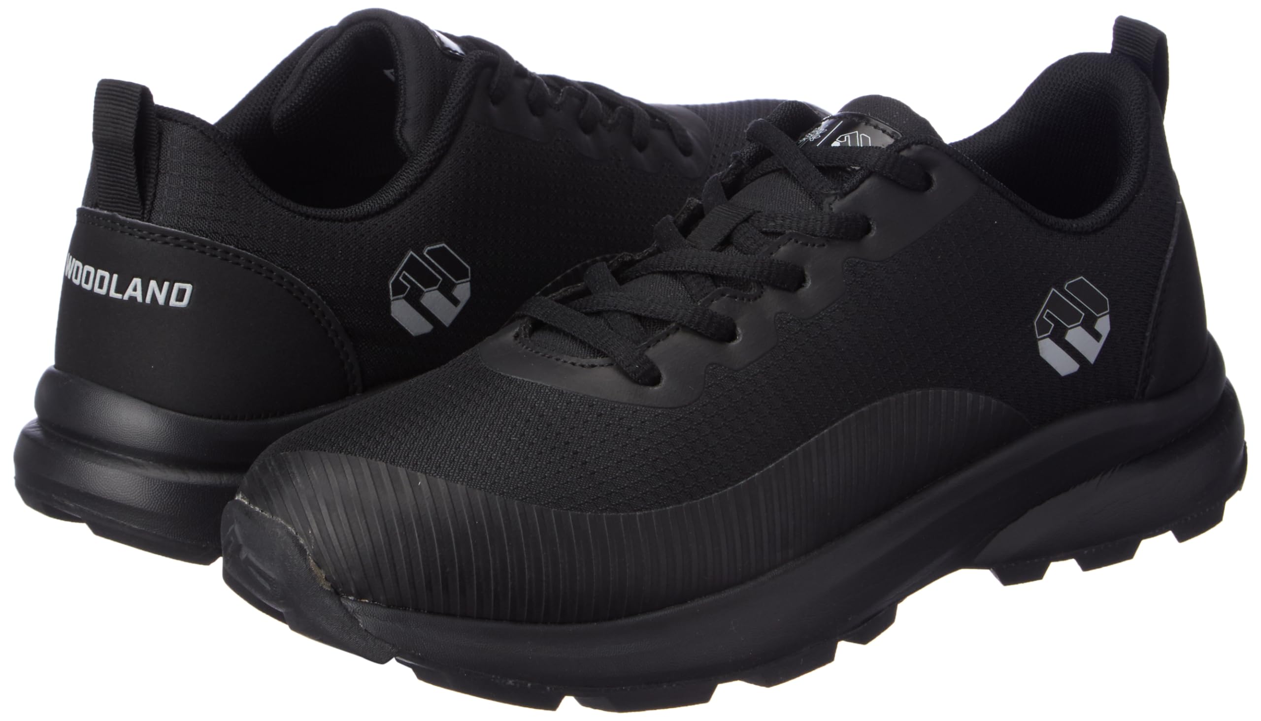 Woodland Men's Black Mesh Sports Shoes - Image 2