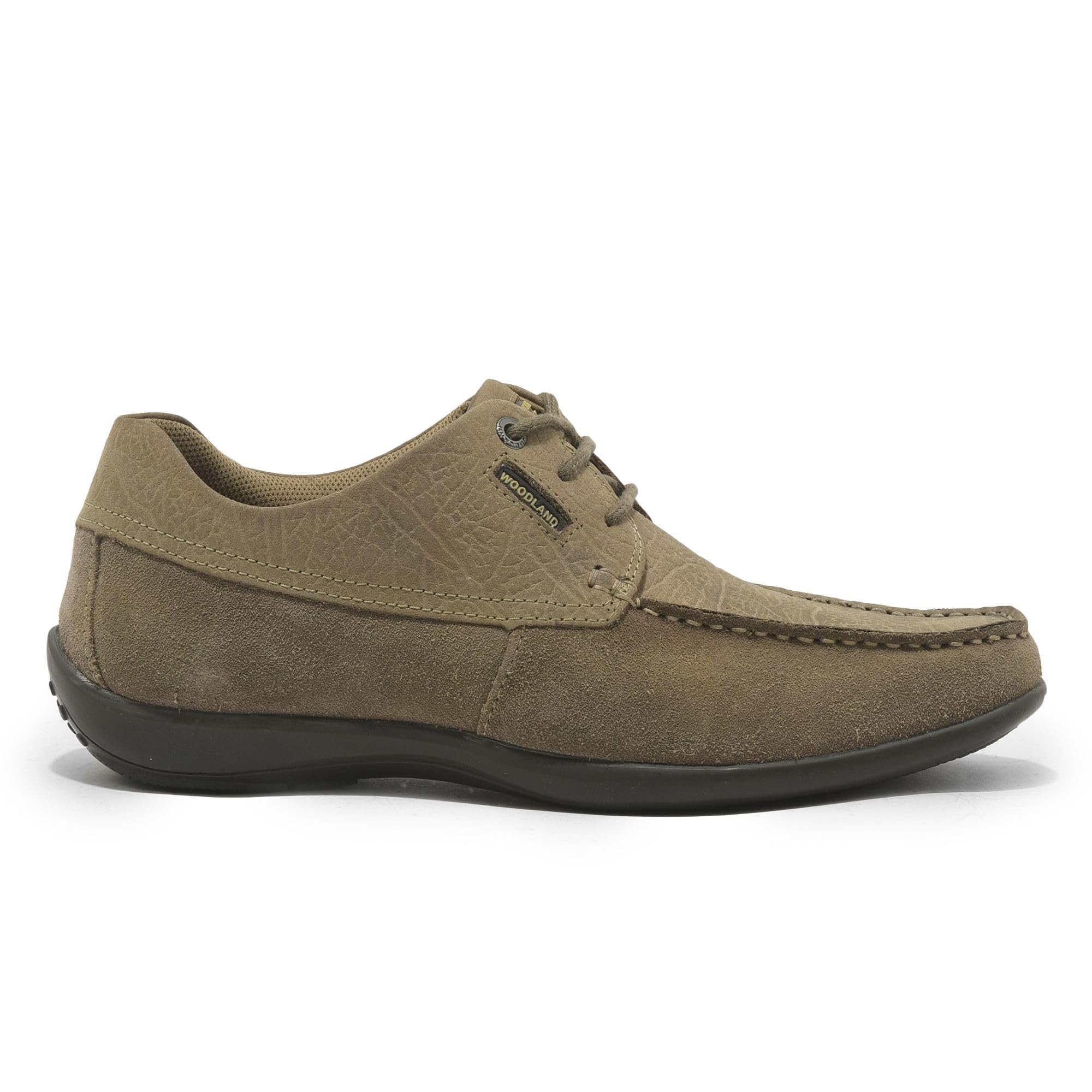 Woodland Men's Dubai Khaki Leather Formal Shoes - Image 3