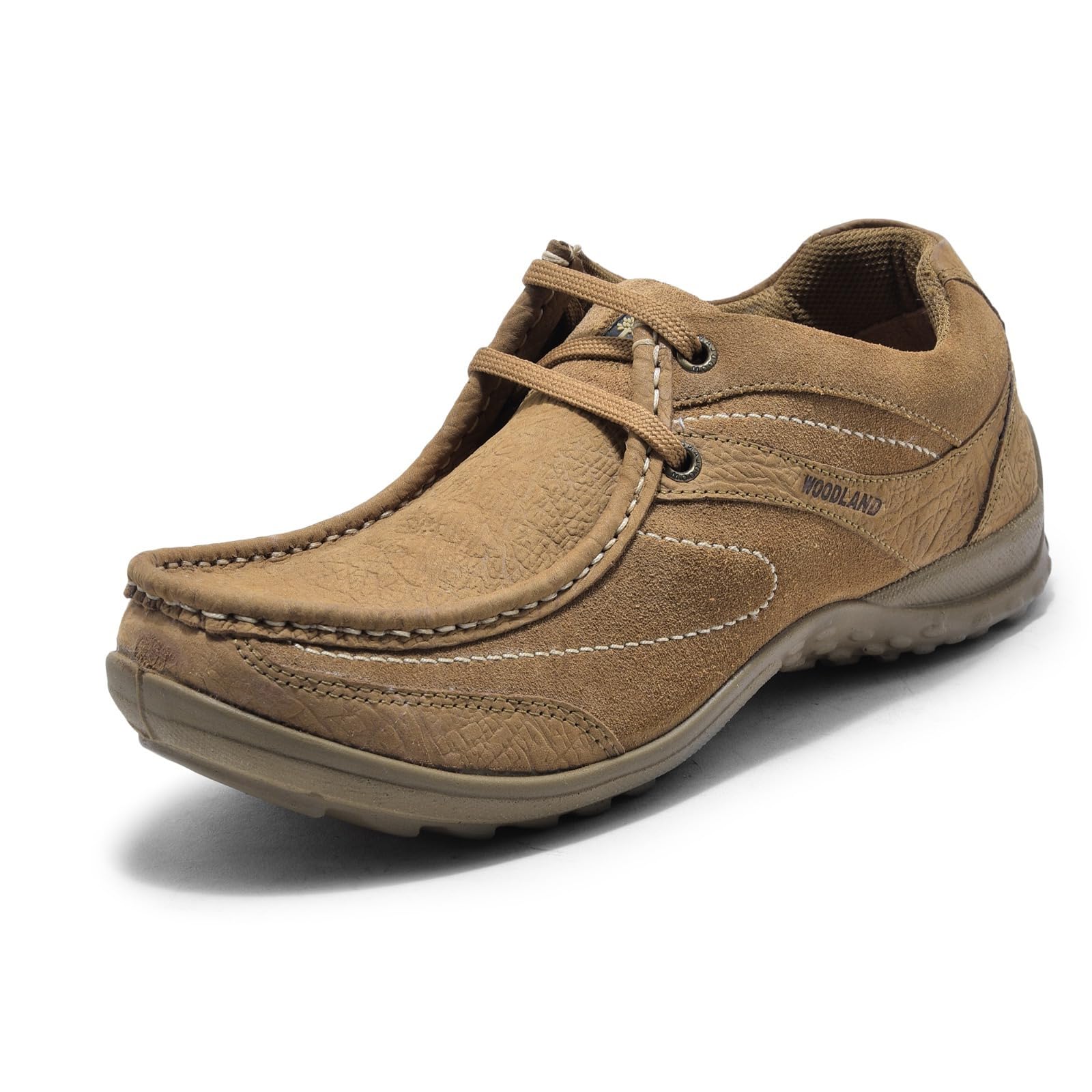 Woodland Men's Camel Leather Loafers