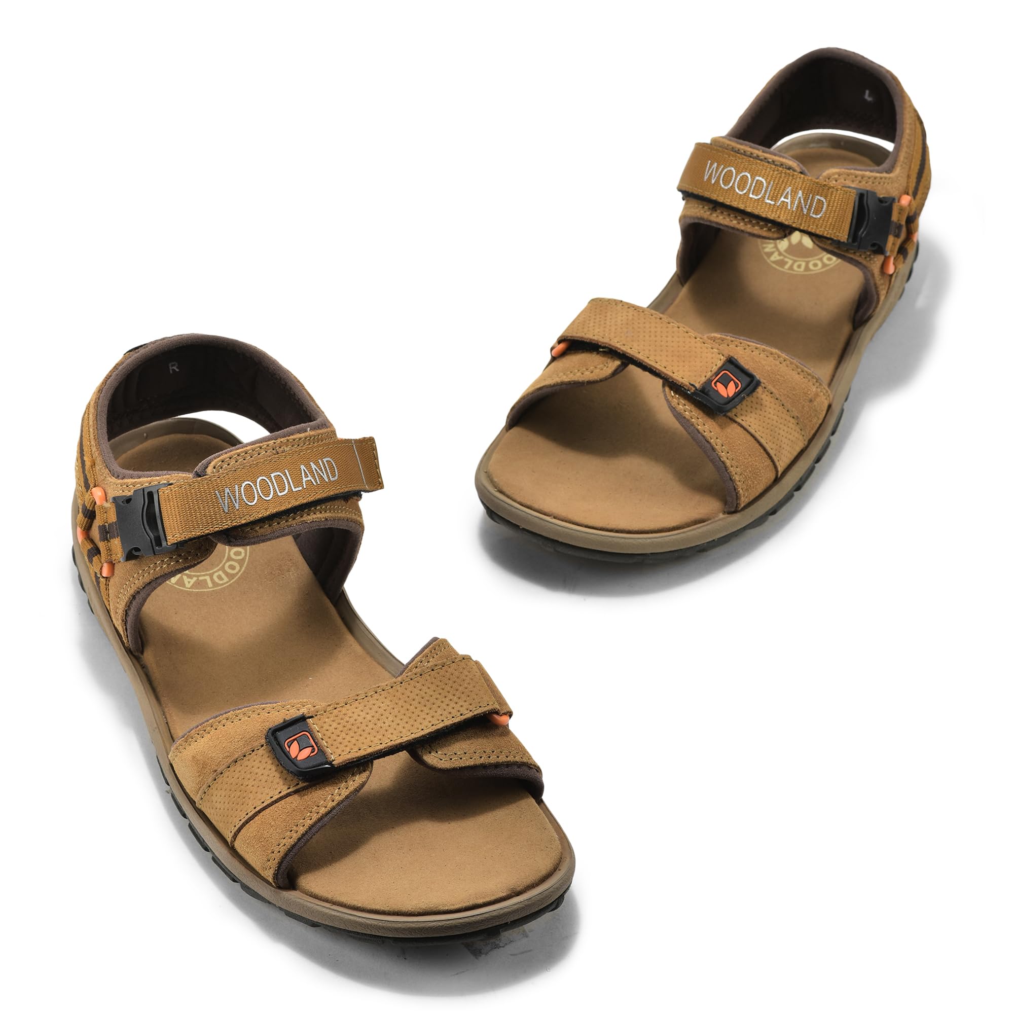 Woodland Men's Camel Suede Sandals - Image 5