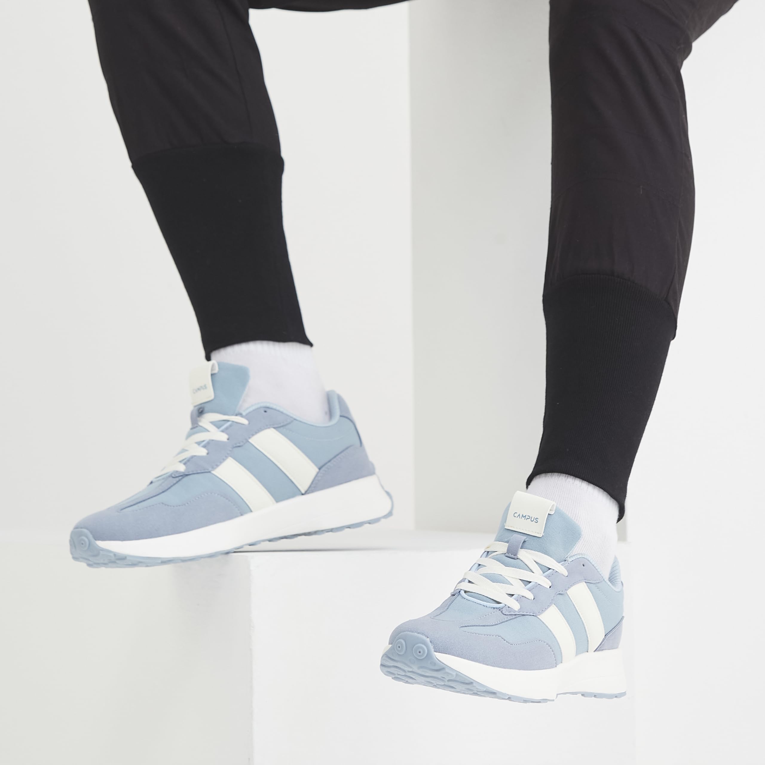 Campus Men's Brisk Sneakers - L.Sky/WHT - Image 3