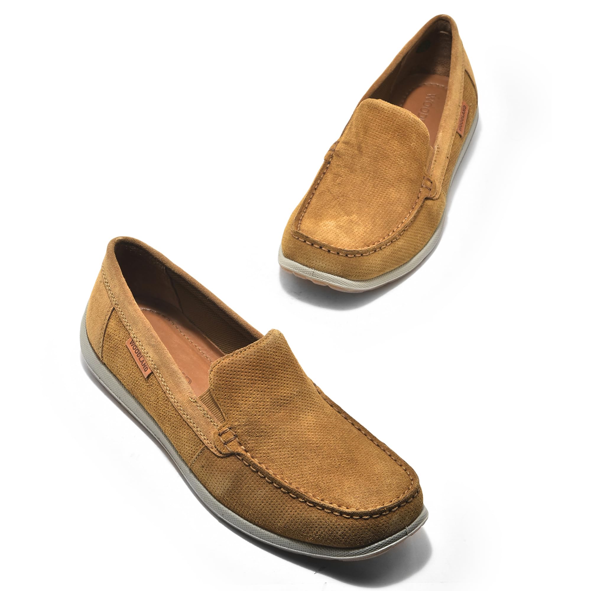 Woodland Men's Camel Suede Casual Shoes - Image 2