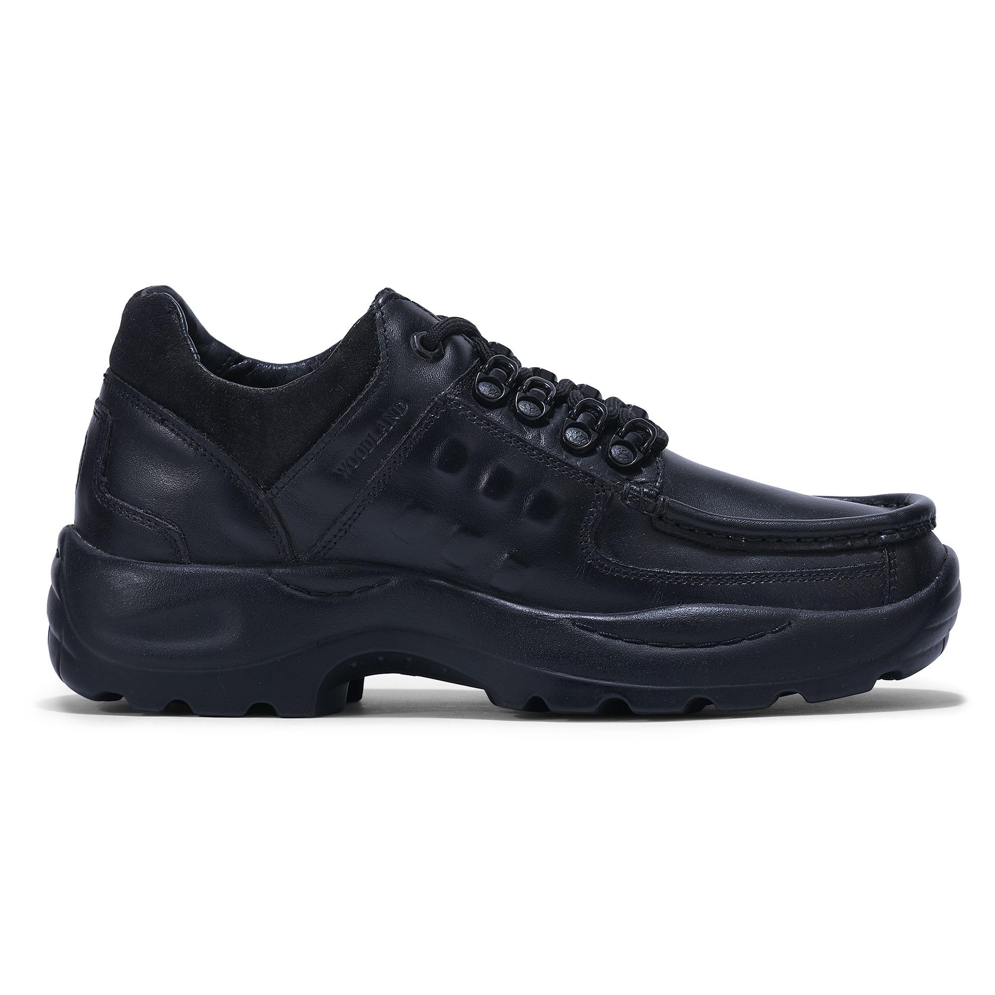 Woodland Men's Black Leather Sneakers - Image 2