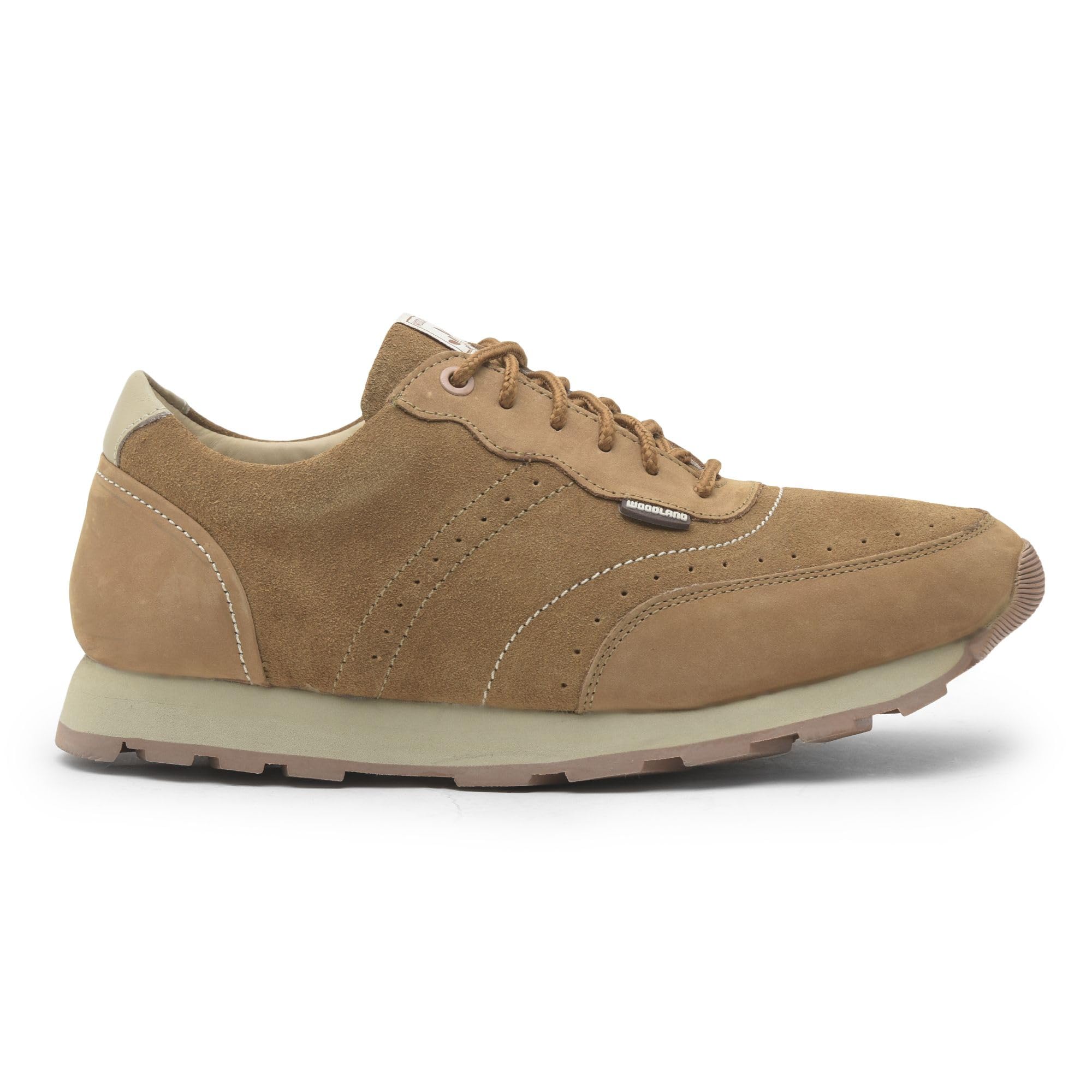 Woodland Men's Camel Leather Sneakers - Image 2