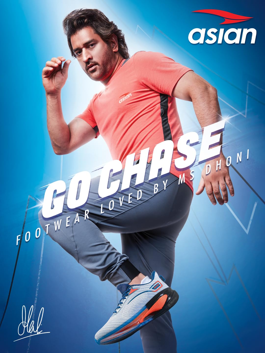 ASIAN Men's Zigzag Running Shoes - Slate Blue - Image 2