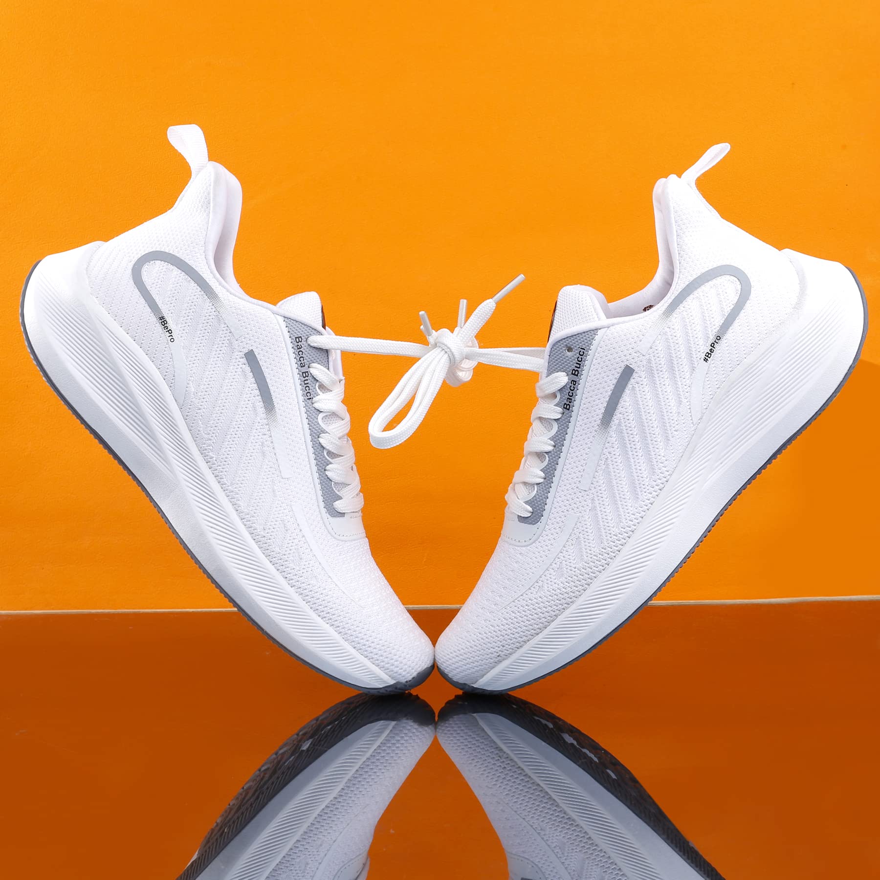 Bacca Bucci Mens Ironman Running Shoes White - Image 4