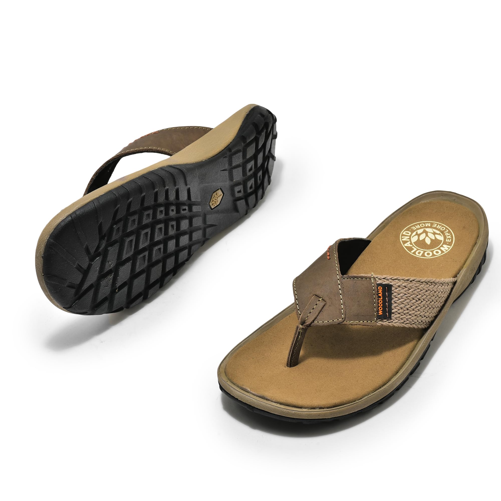 Woodland Men's Dubai Khaki Nubuk Slipper - Image 5