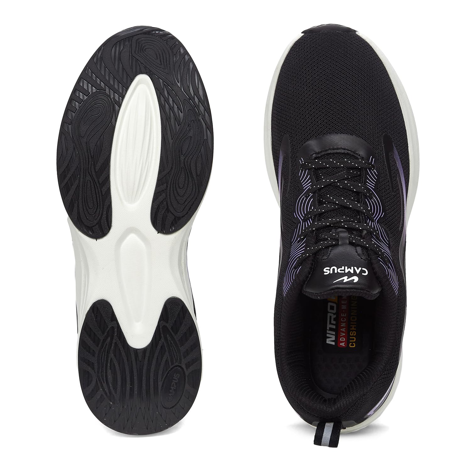 Campus Women's Siren Running Shoes - Black/Purple - Image 5