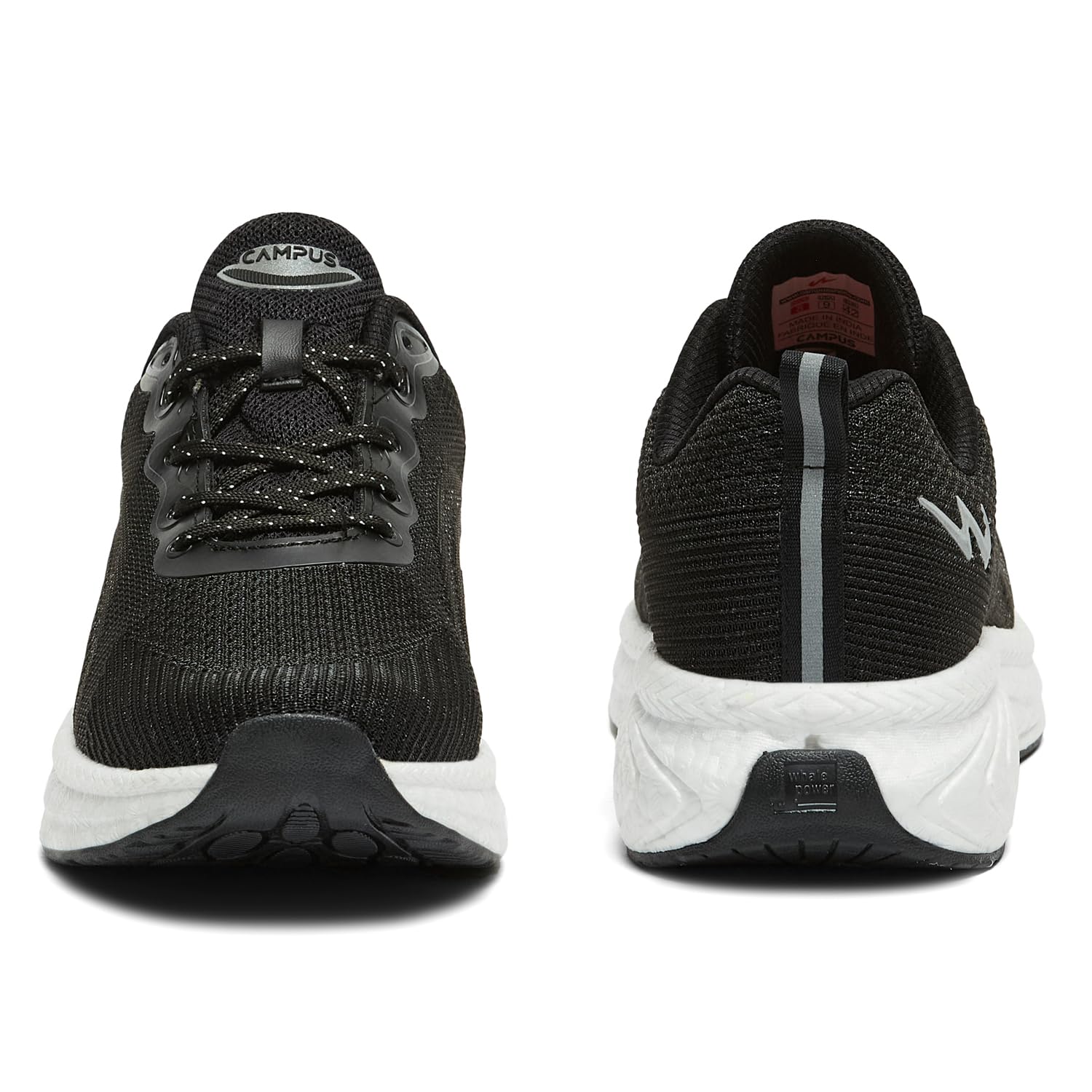 Campus Men's Hype PRO Running Shoes - Black Silver - Image 3