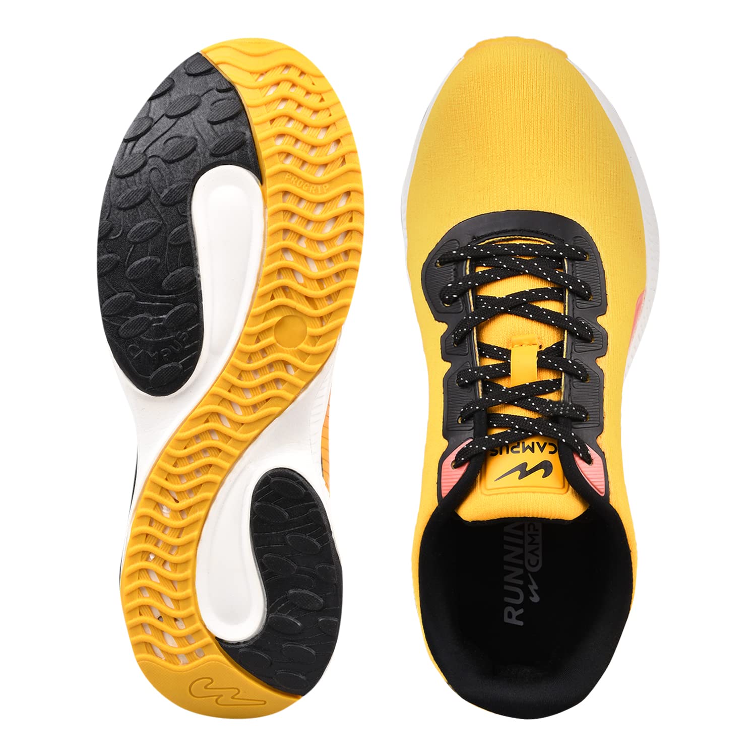 Campus Men's Camp-HUSTUN Running Shoes - YLW/BLK - Image 5