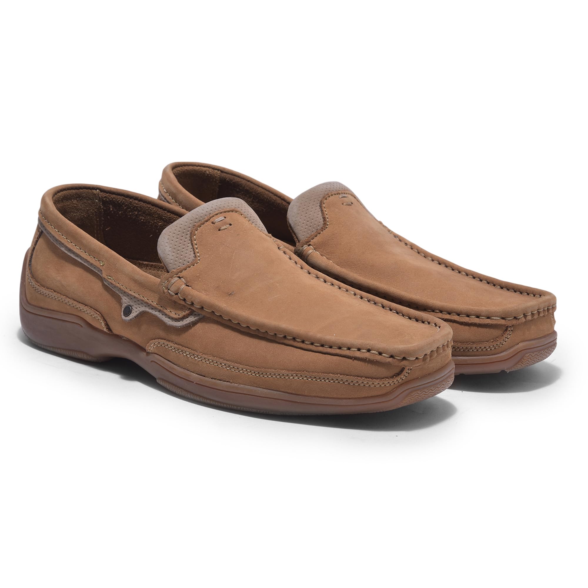 Woodland Men's Leather Loafer - Khaki