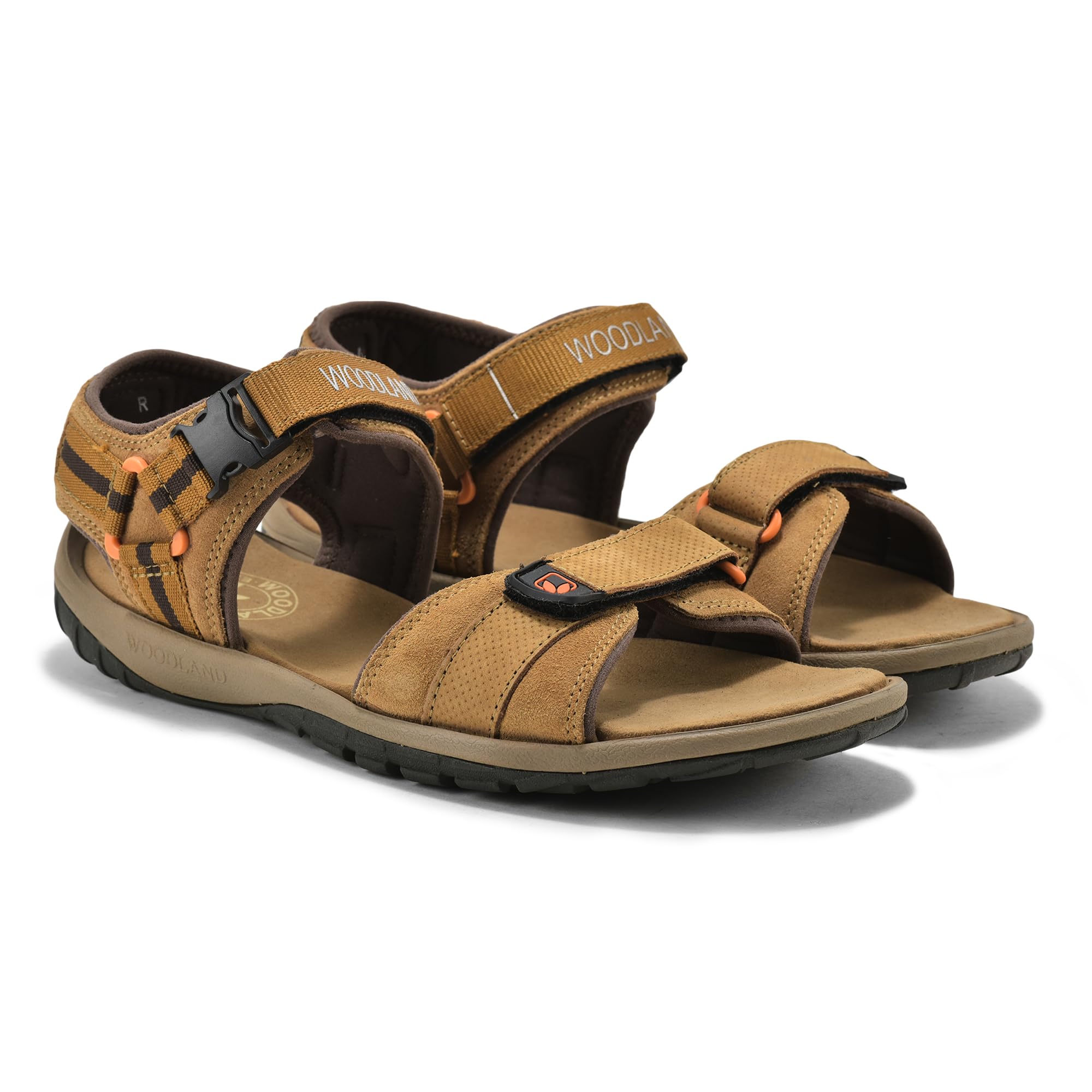 Woodland Men's Camel Suede Sandals - Image 2