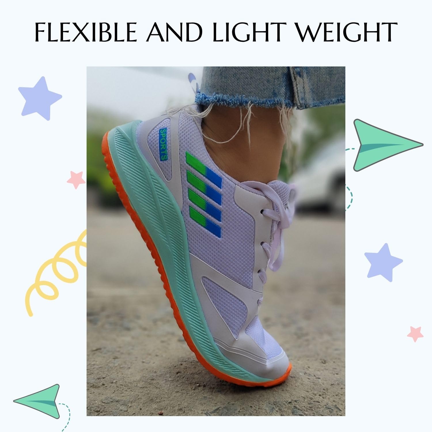 TRASE Kids Boys Sports Shoes - White - Image 3