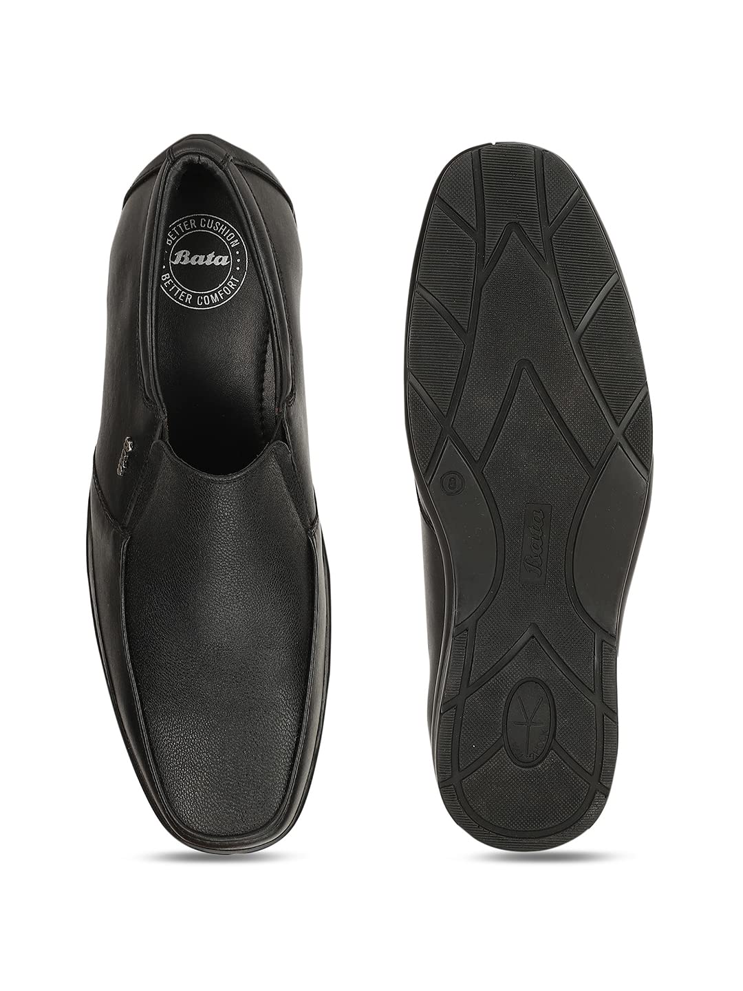 Bata Men's Black Formal Slip-On Shoes - Image 4