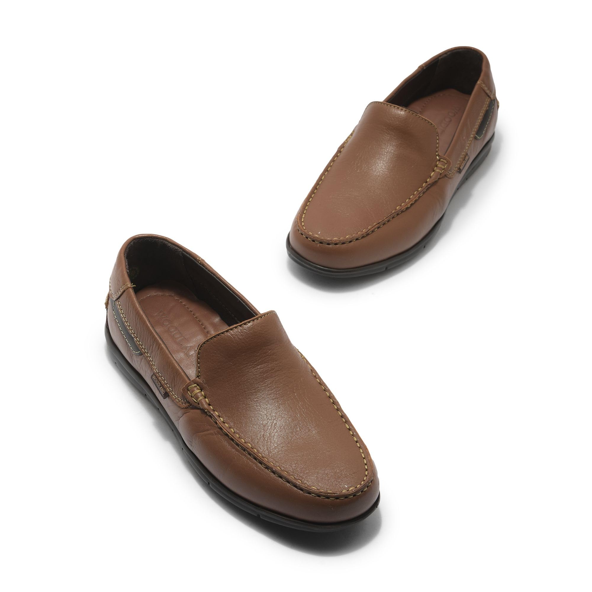 Woodland Men's Tan Leather Loafers - Image 3