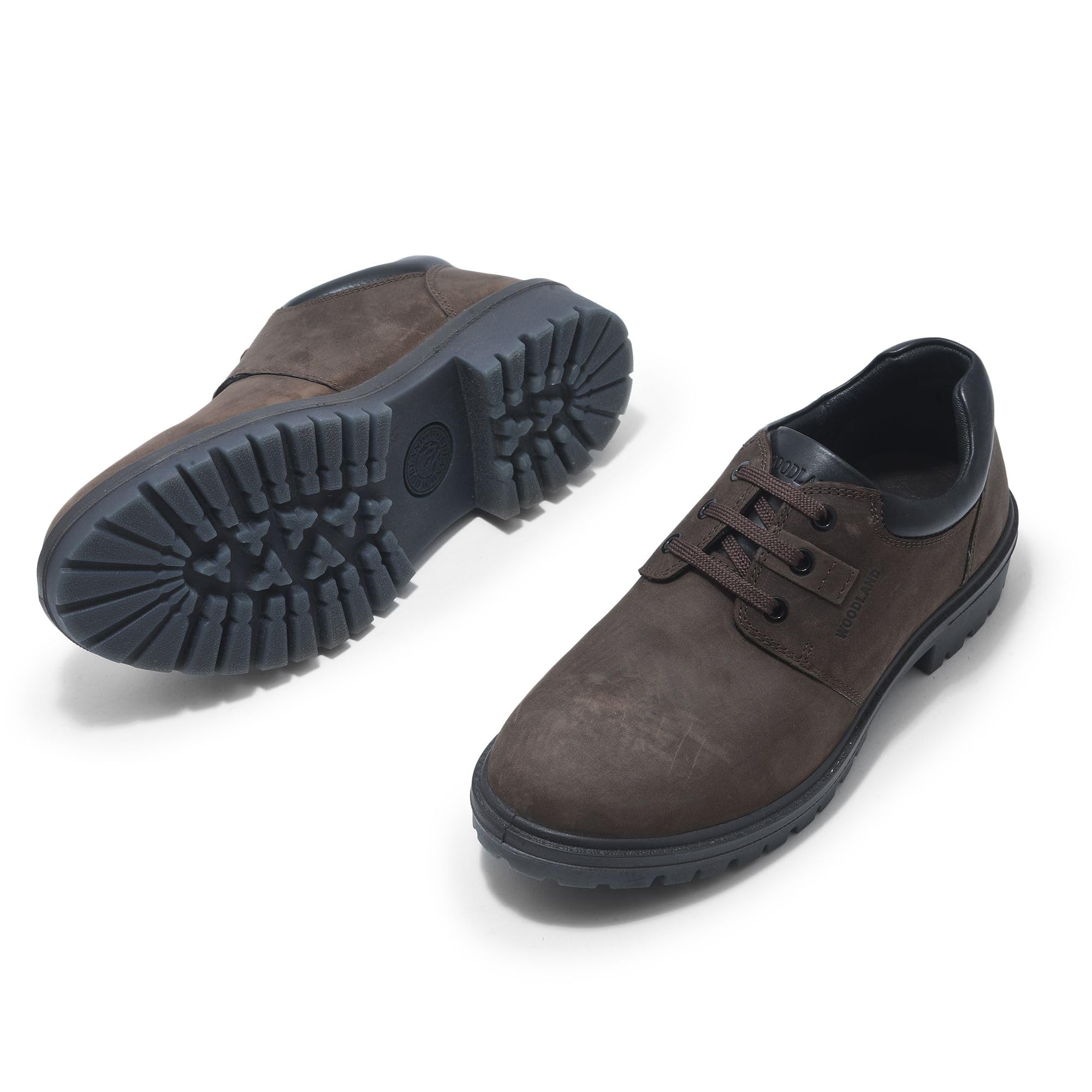 Woodland Men's Leather Sneaker - Brown - Image 5