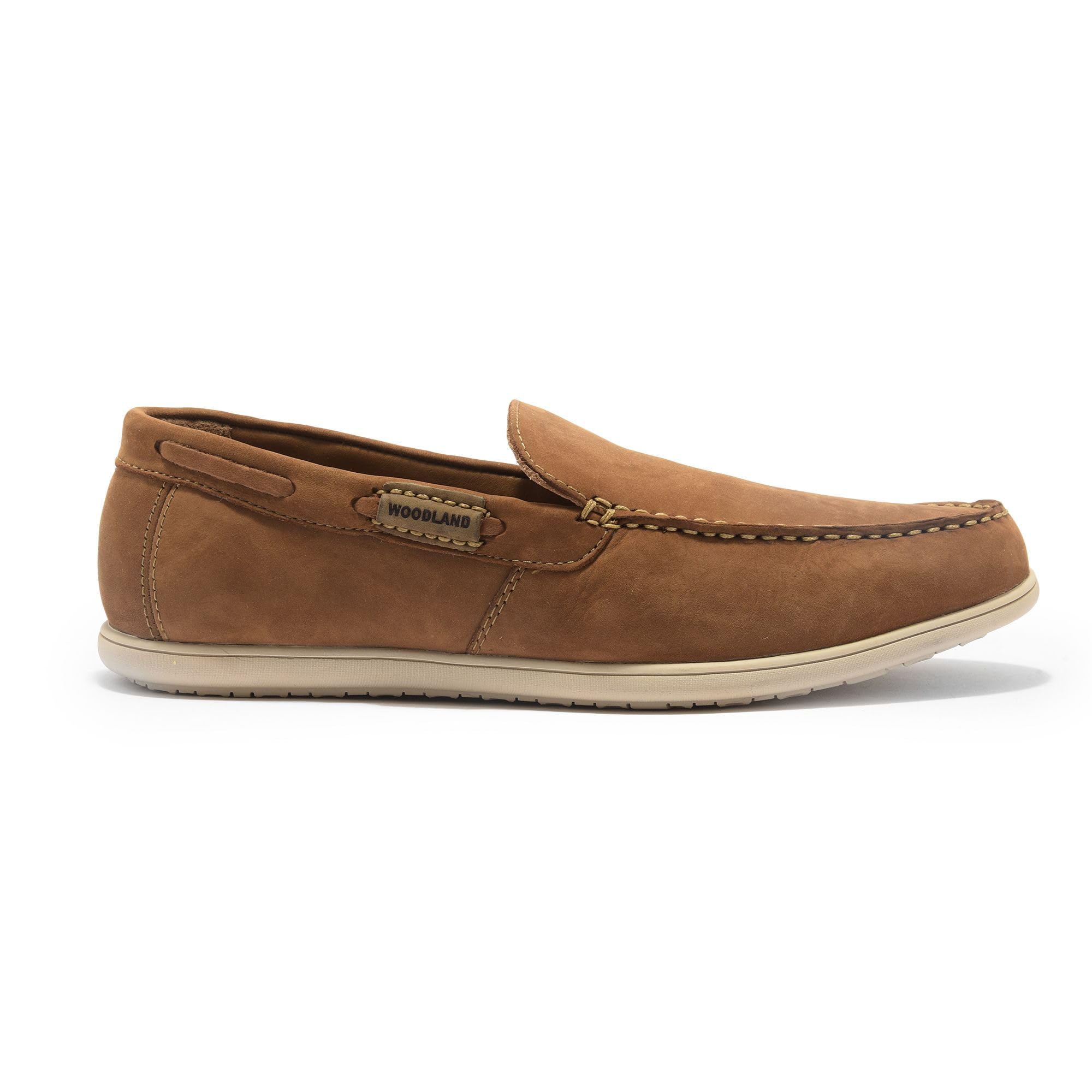 Woodland Men's Cashew Brown Leather Shoe - Image 2