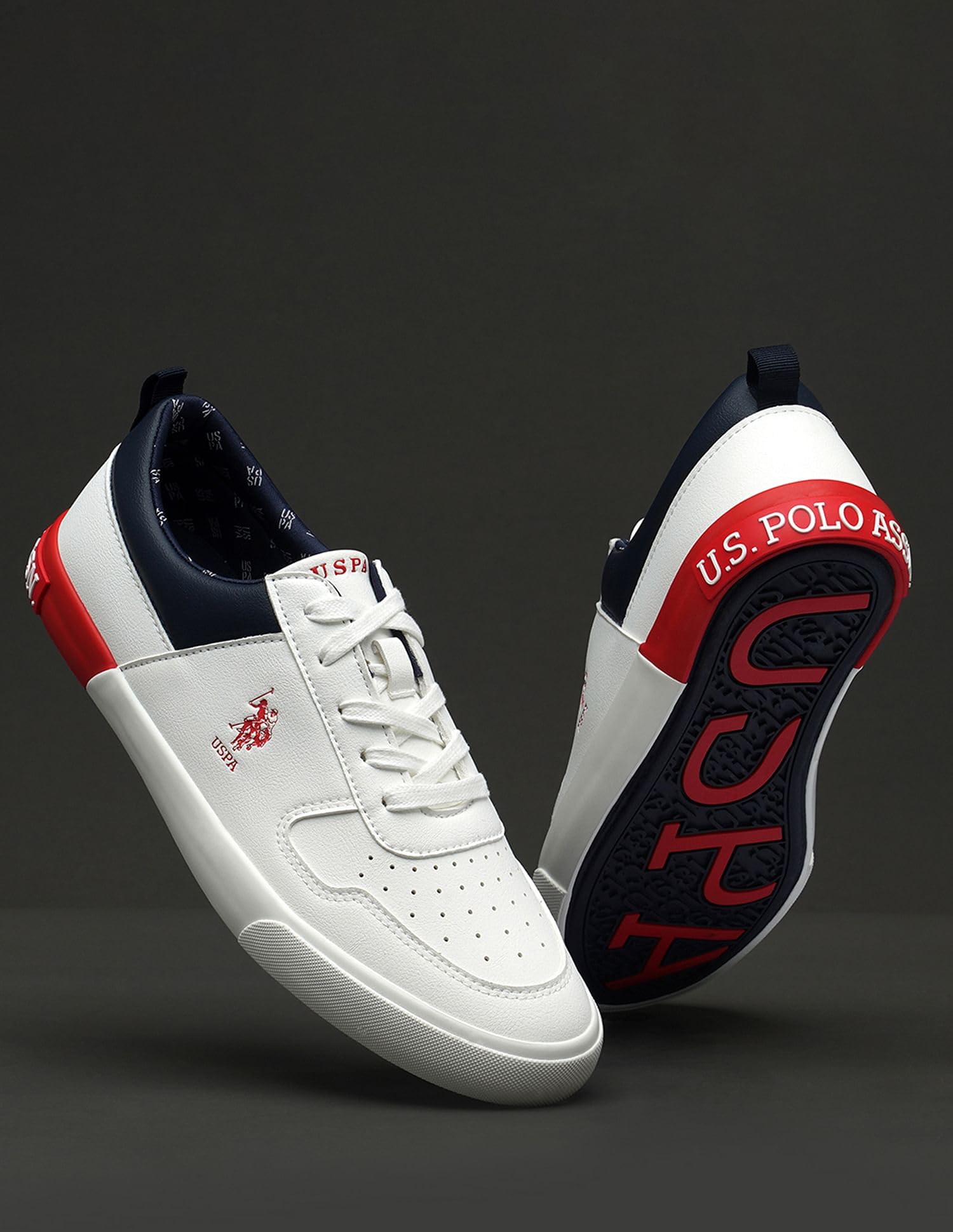 U.S. Polo Assn. Casual Sneakers for Men - Off White - Image 2