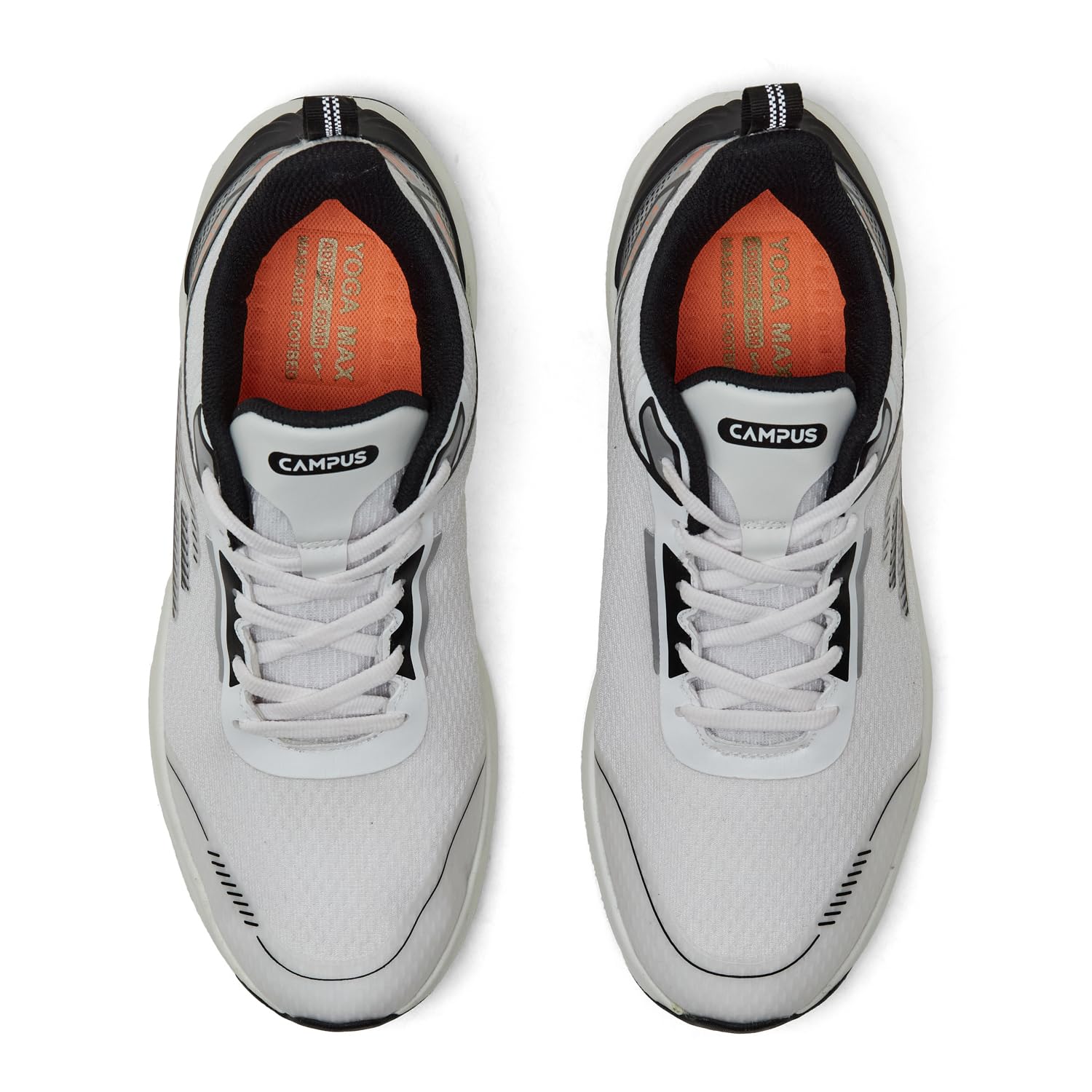 Campus Men STRUT Running Shoes - White/Black - Image 4