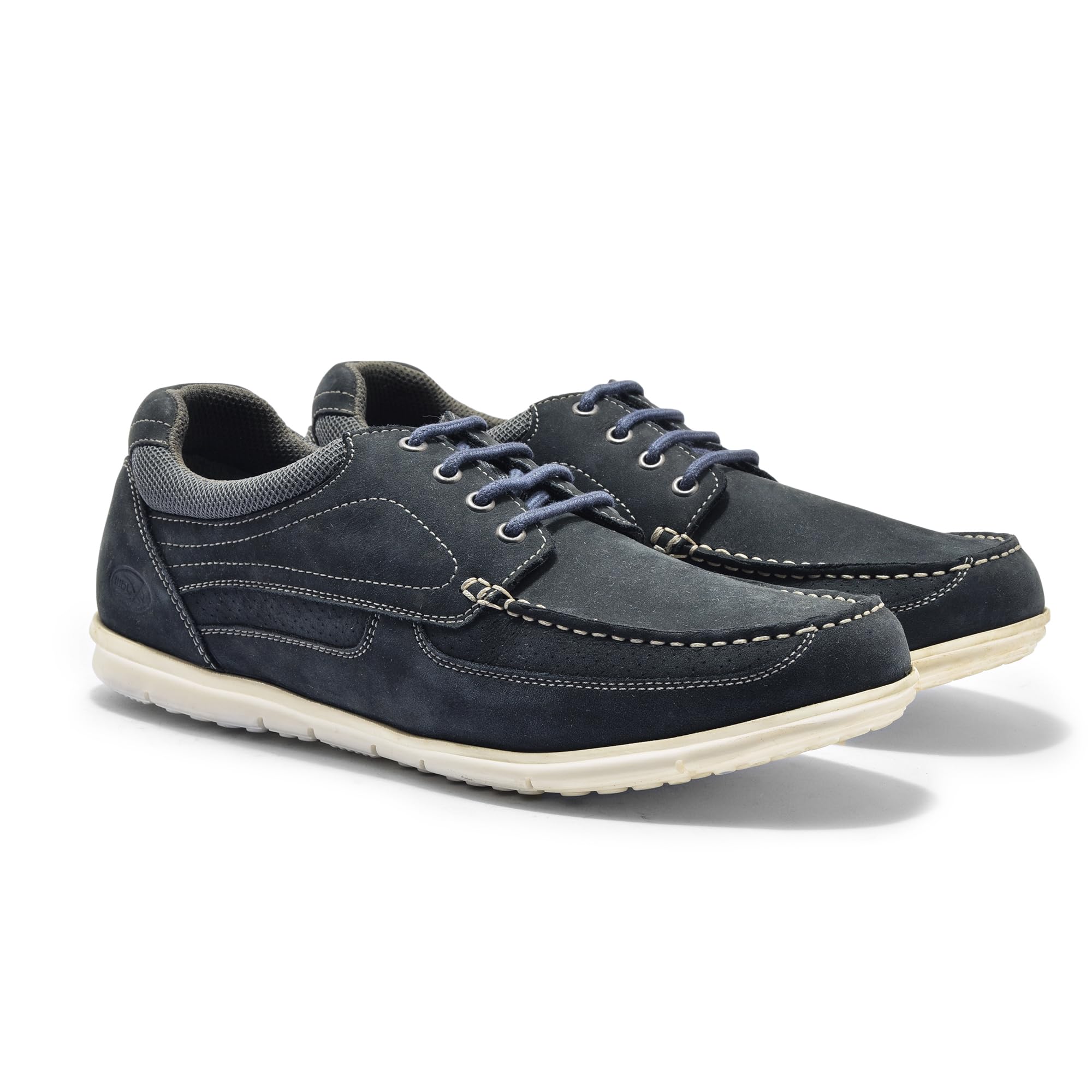 Woodland Men's Leather Casual Shoes - Navy - Image 2