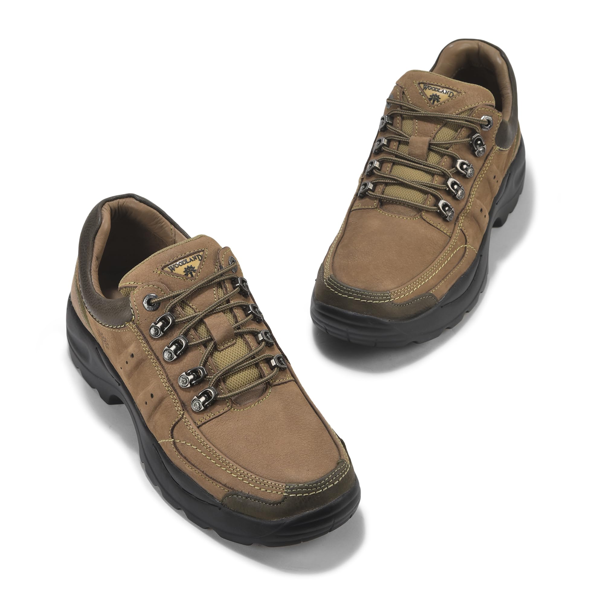 Woodland Men's Dubai Khaki Nubuk Casual Shoes - Image 3
