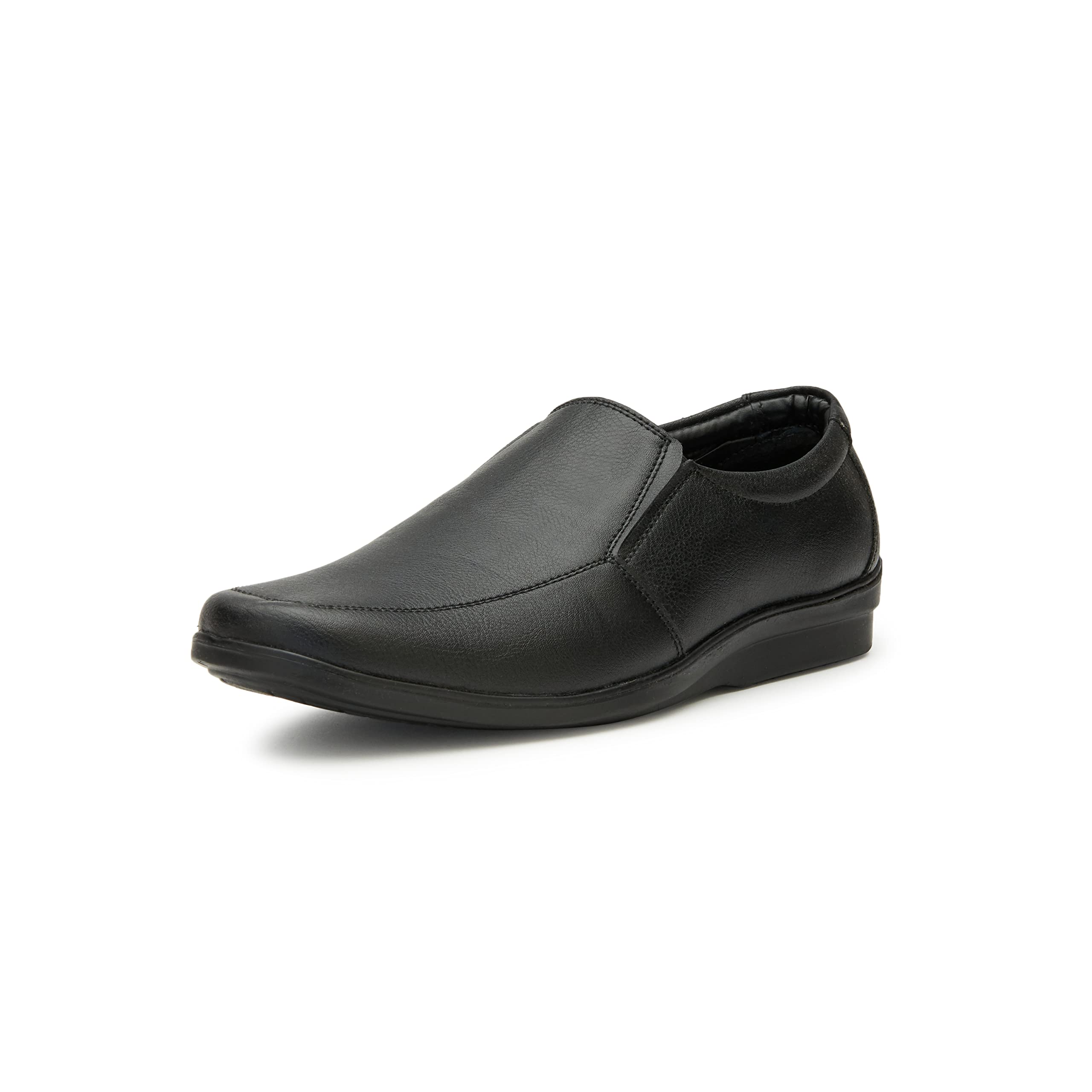Bata Men's Black Leather Slip-On Formal Shoes