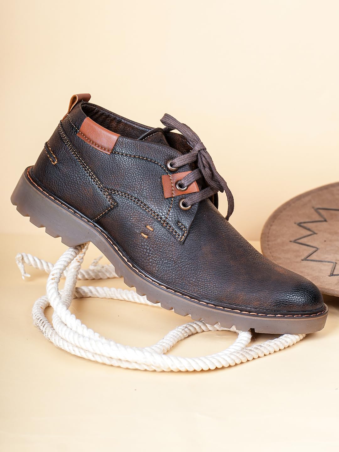 Buckaroo Jaripeo Delmar Brown Vegan Synthetic Shoes for Men - Image 2