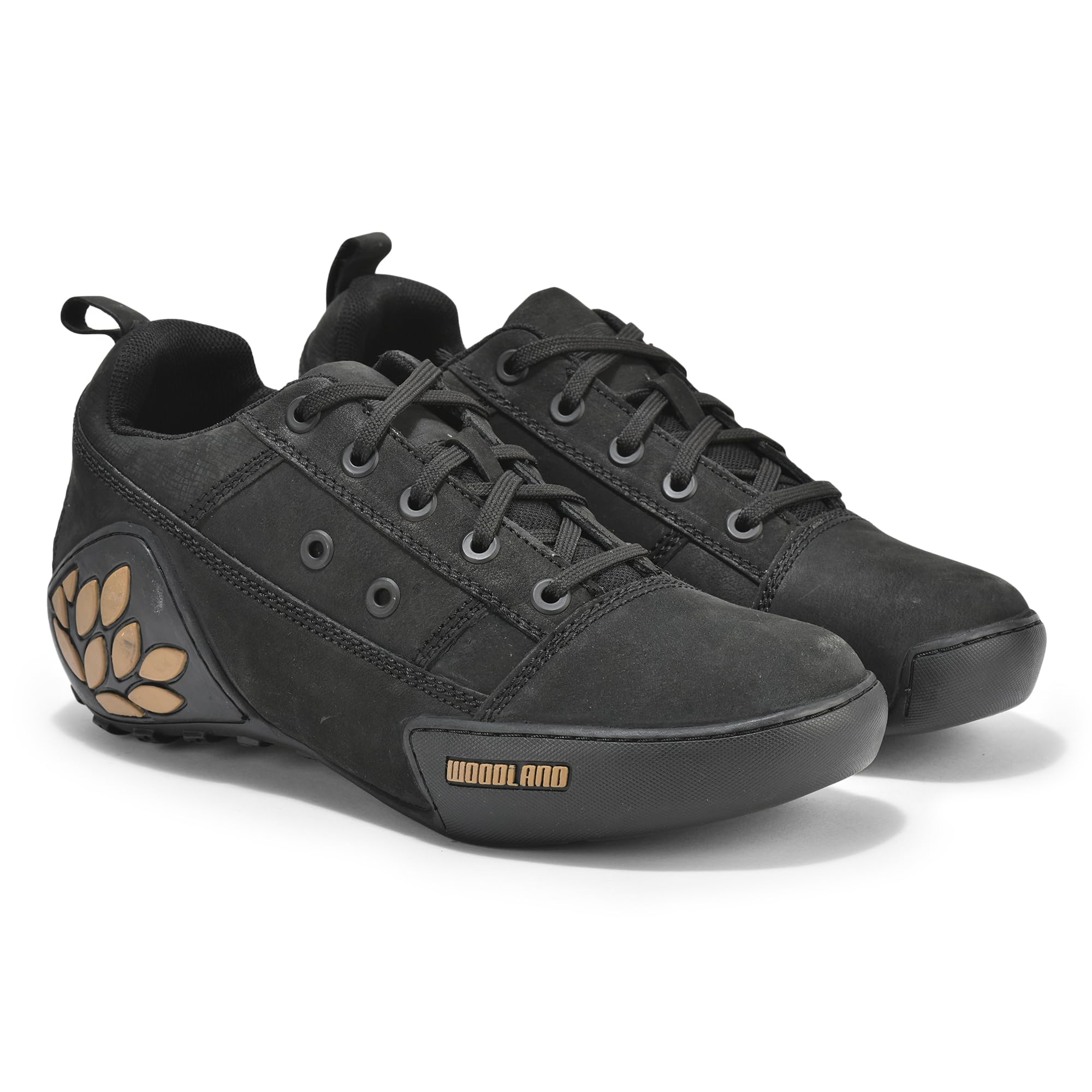 Woodland Men's Black Nubuk Casual Shoes - Image 3